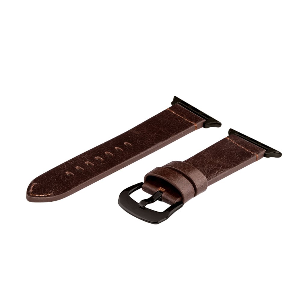 Genuine Leather Apple Watch Band 38mm - Aged Saddle for Men & Women | Work & Casual Wear