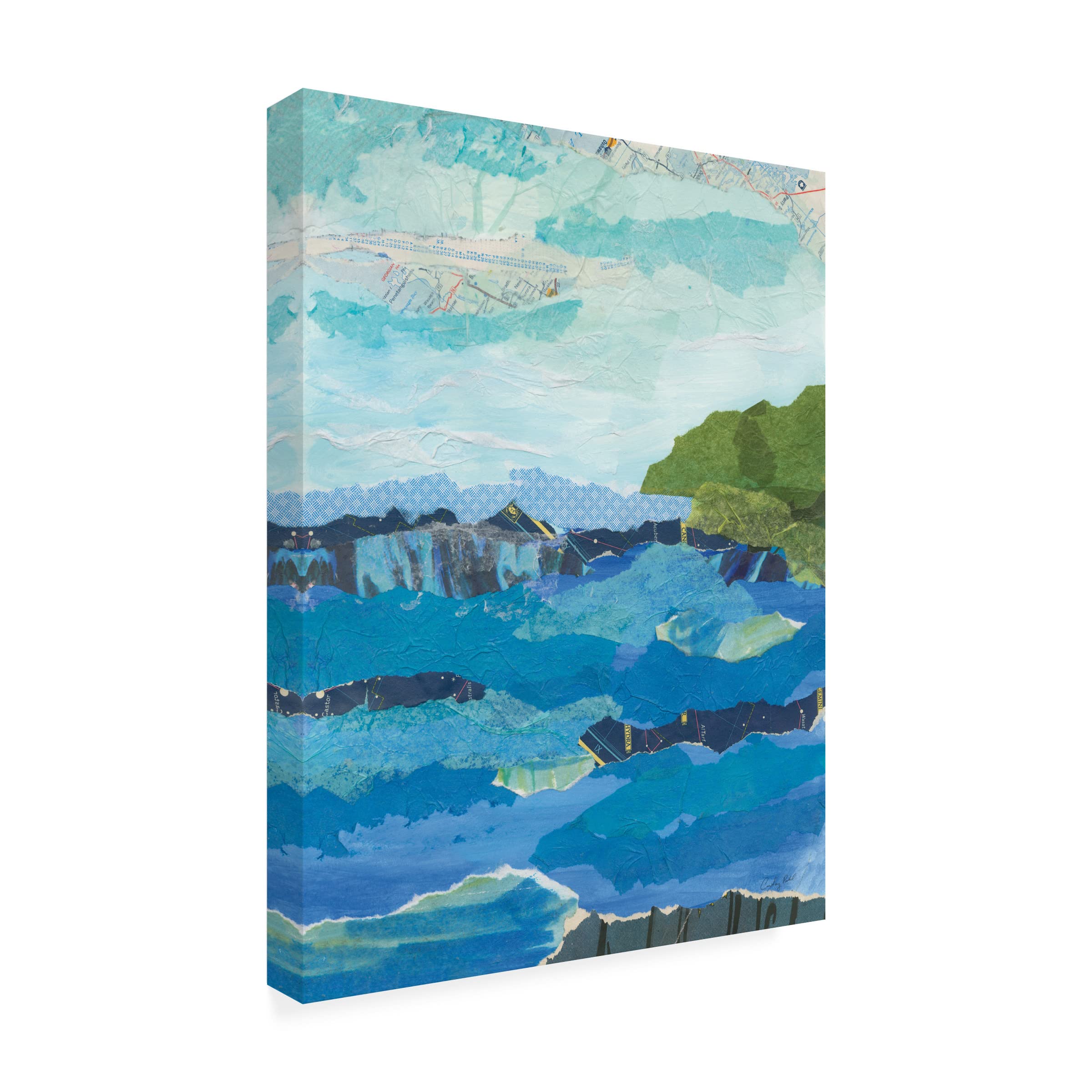 Courtney Prahl Abstract Coastal IV Canvas Wall Art Print - Modern Beach Painting for Living Room, Bedroom & Office Decor