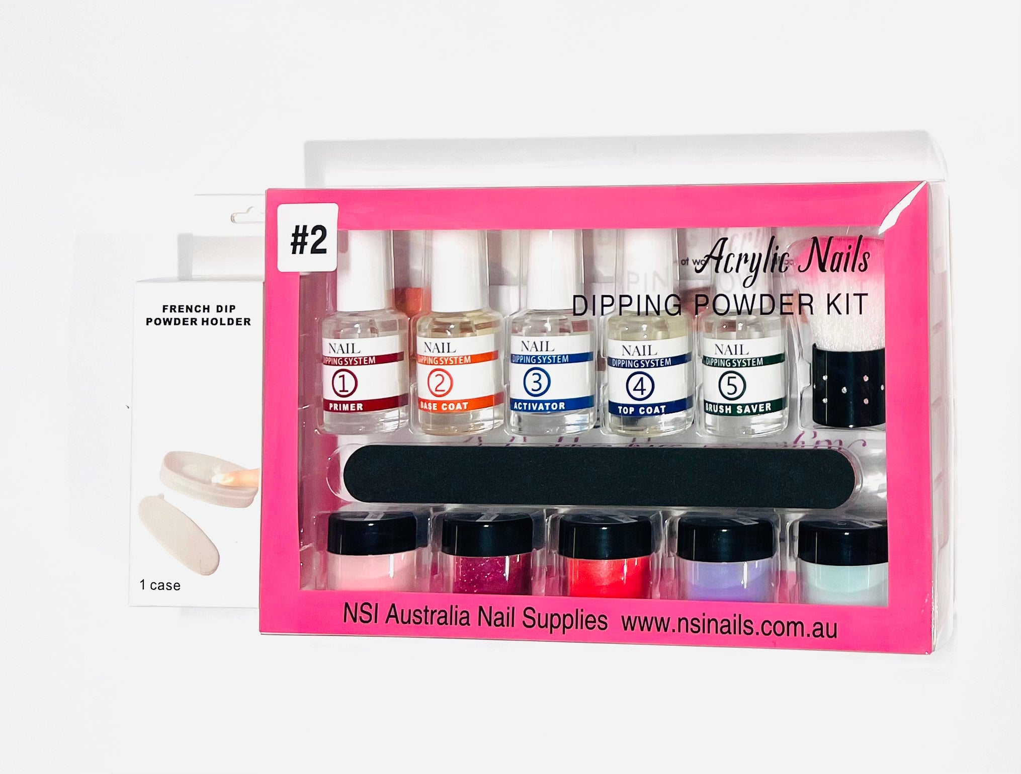 Professional NSI Dip Powder Kit for Nails - Long-Lasting Manicure & Pedicure Set with Glitter & Colors - Perfect for Salon, Home Use & DIY Nail Art
