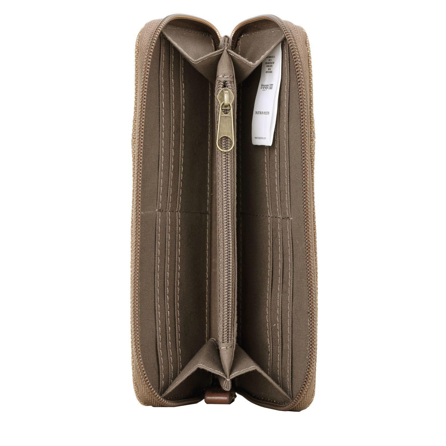 TRP0501 Troop London Canvas Zip Around Wallet for Men & Women - Stylish & Durable Travel Money Organizer for Everyday Use