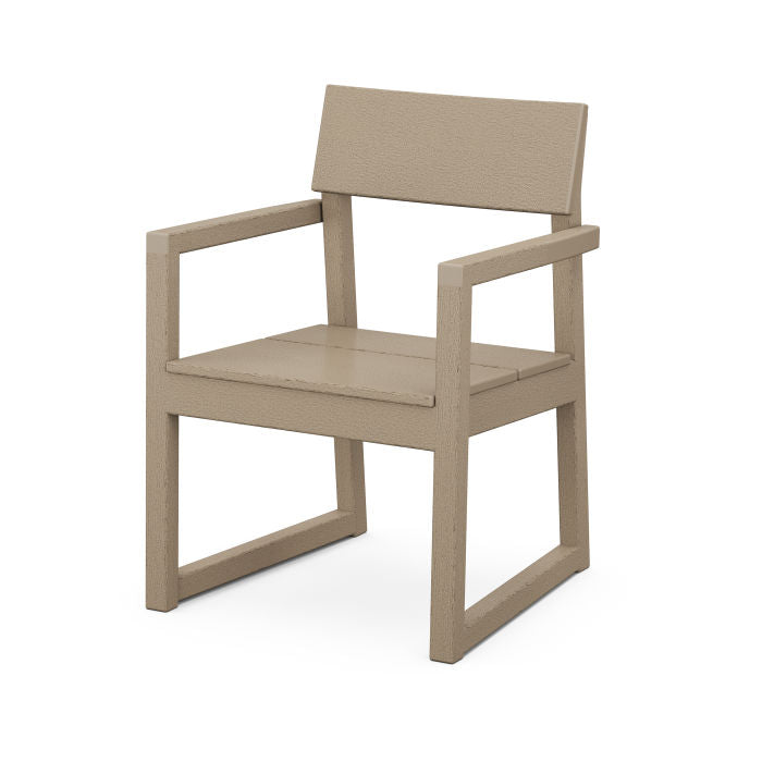 POLYWOOD EDGE Dining Arm Chair – Weather-Resistant Outdoor & Indoor Dining Chair for Patio, Deck, or Kitchen – Durable & Comfortable Seating Solution