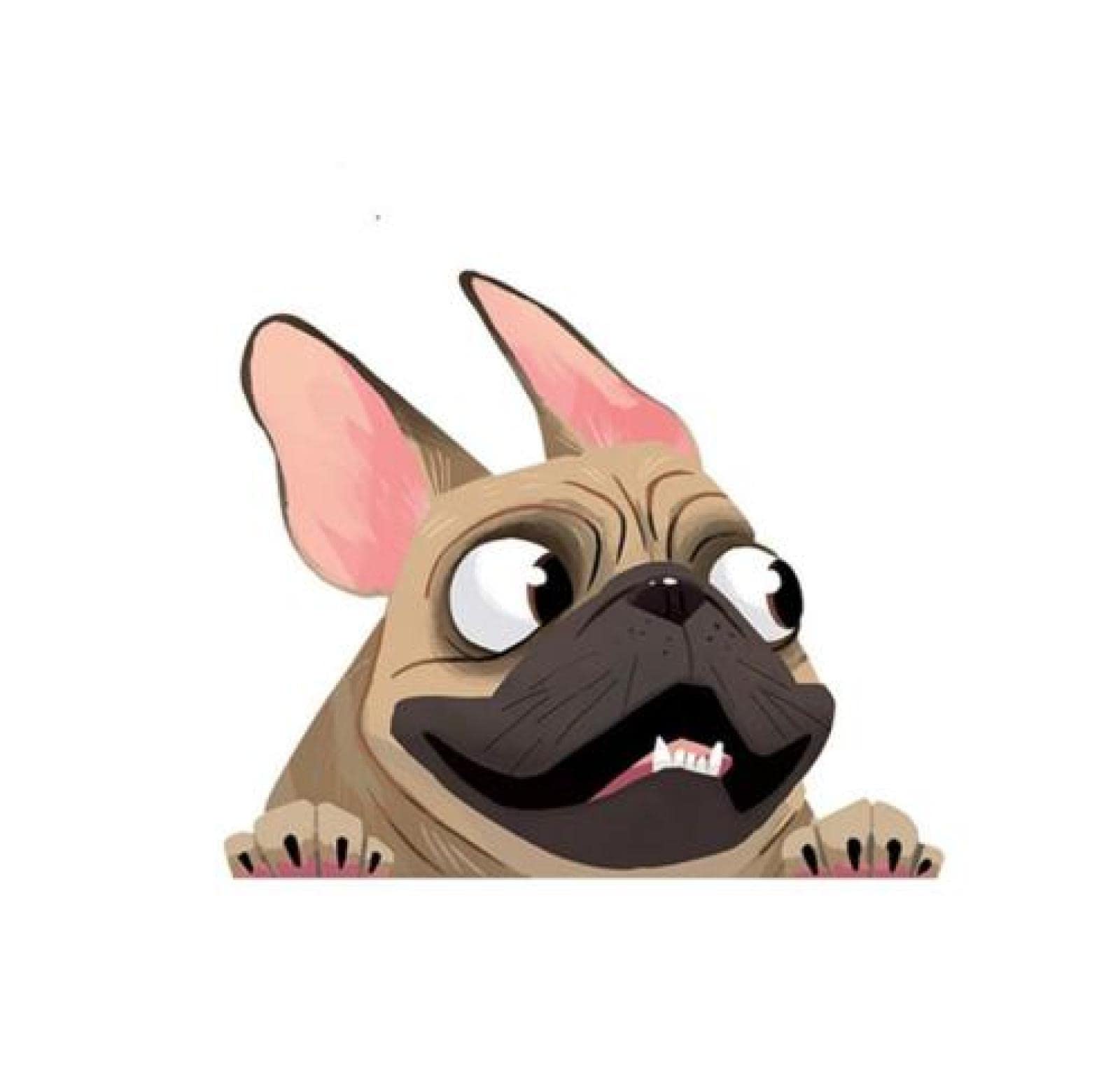 Funny French Bulldog Car Stickers - 2Pcs Waterproof Vinyl Decals for Cars, Bumpers & Windows | Cute Pet Dog Accessories for Animal Lovers | Perfect for Personalizing Vehicles & Showing Pet Pride