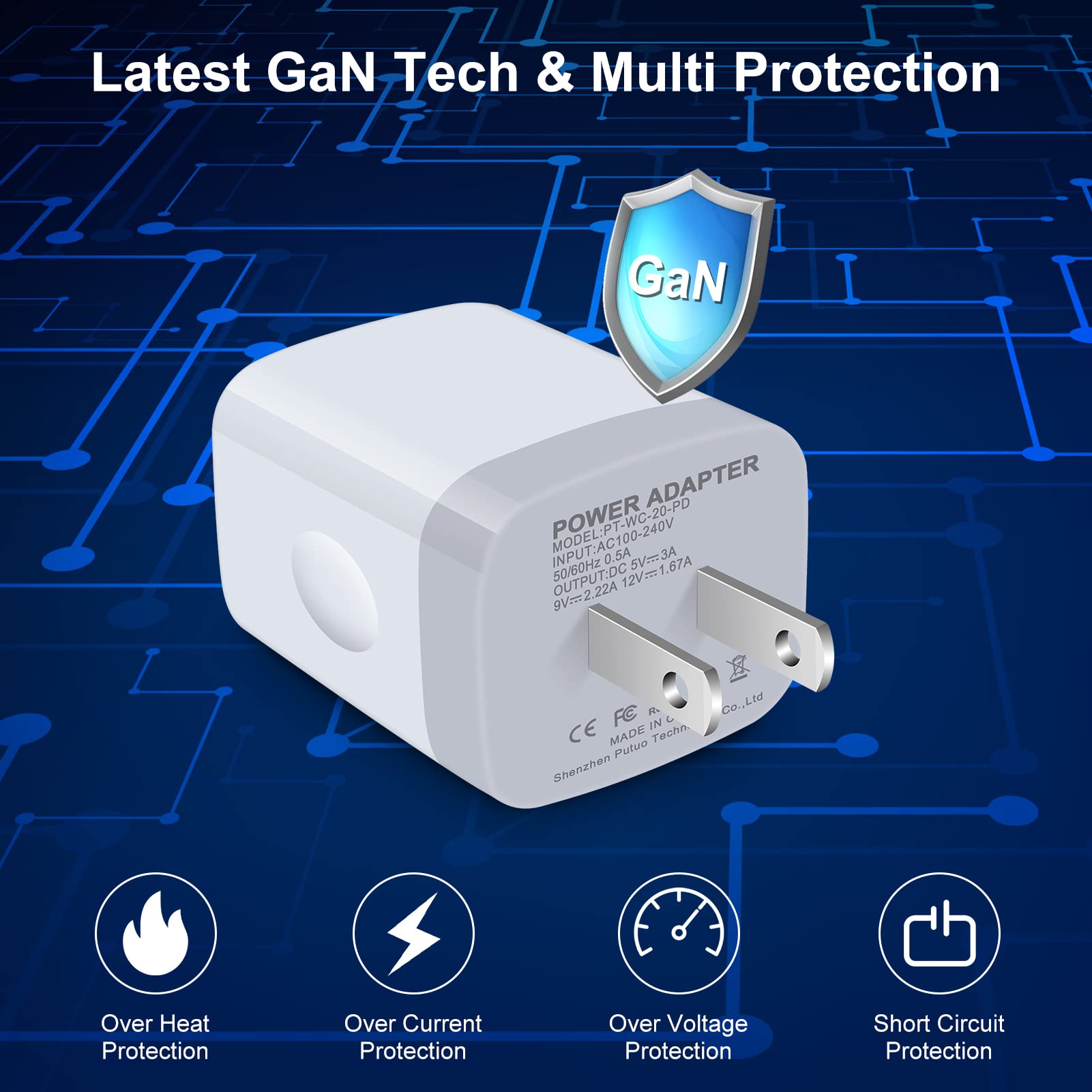 20W USB C Fast Charger for Samsung Galaxy S25 Ultra/S25 Plus/A16 5G/A14 5G/A15/A25/A13/A54/A24/S24 FE/S23/A03s/A53/A23/S22/S21/S20 - 6ft Type C to C Charging Cable & Wall Adapter - Perfect for Home, Office & Travel Charging