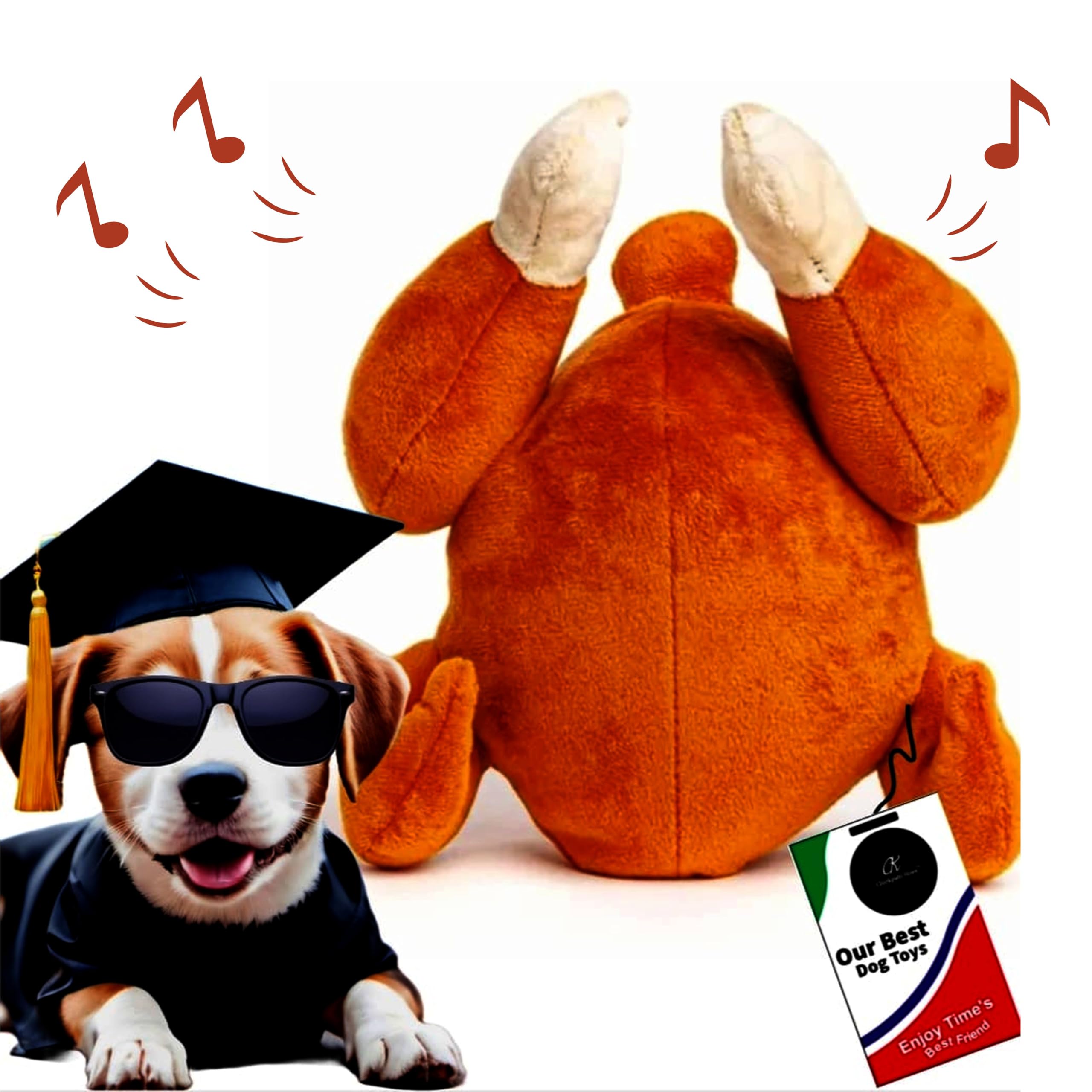 Indestructible Thanksgiving Turkey Stuffed Chicken Roasted Dog Plush Toy - Durable Squeaky Chew Toy for Aggressive Chewers - Interactive Sound Pet Toy for Large Dogs - Perfect for Playtime, Training & Stress Relief