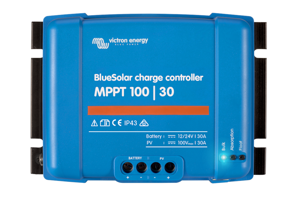 BlueSolar MPPT 100/30 Solar Charge Controller - 12V/24V 30A for RV, Boat & Off-Grid Power Systems | Efficient Solar Panel Regulator for Battery Charging