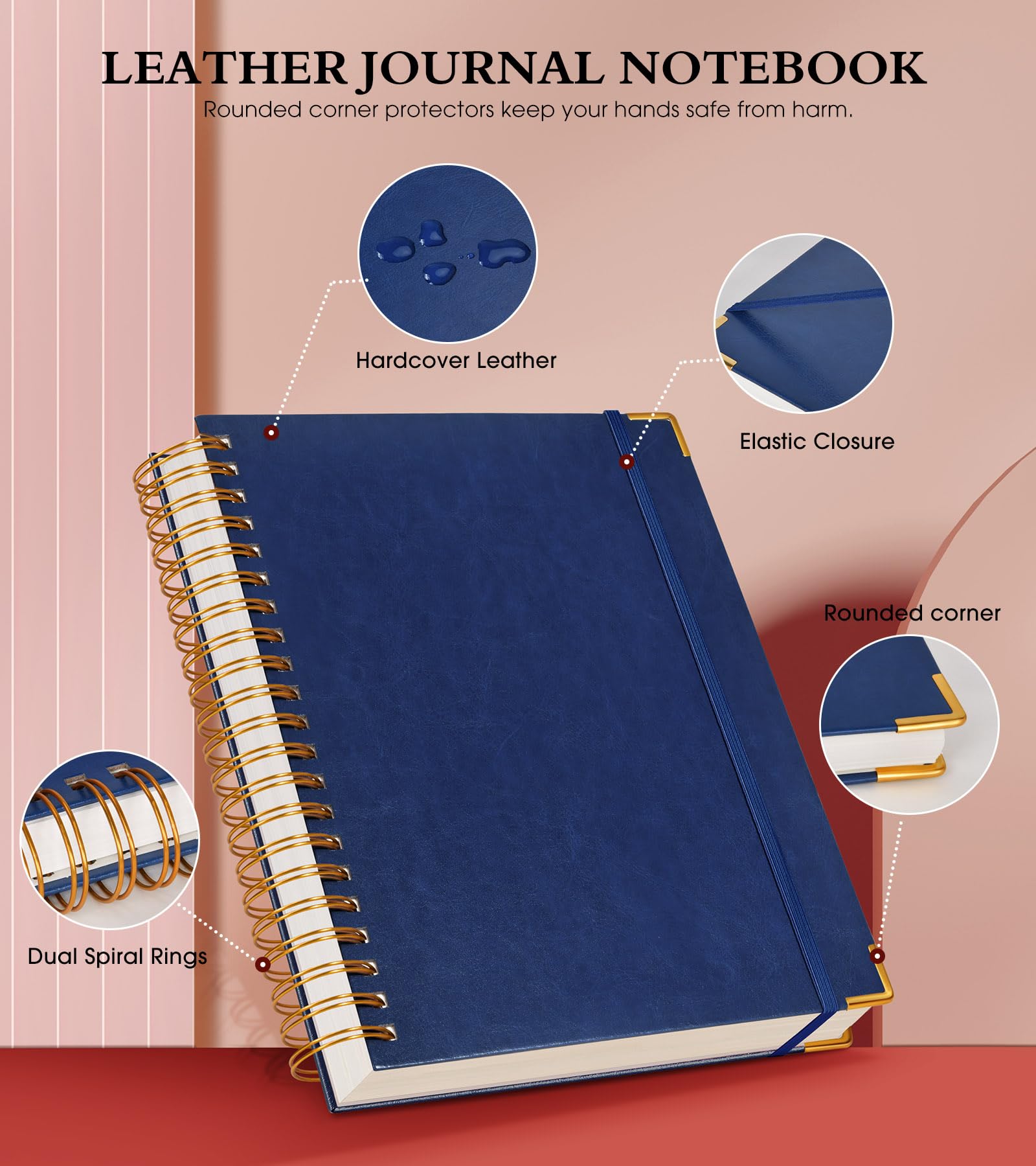 Premium Spiral Notebook Journal 8.5