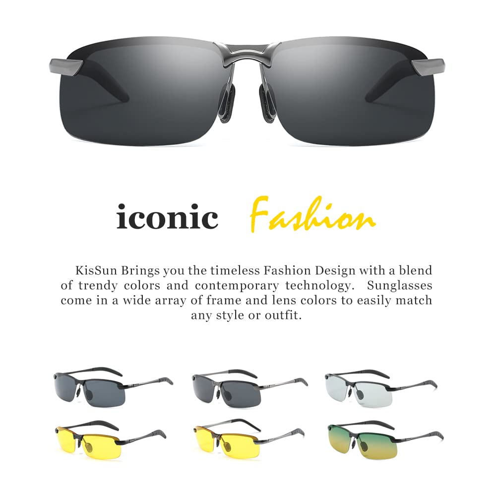Polarized Night Driving Glasses for Men & Women - Anti Glare Sports Eyewear with Night Vision for Fishing, Running, Cycling & Outdoor Activities - Perfect for Low Light Conditions & Road Safety