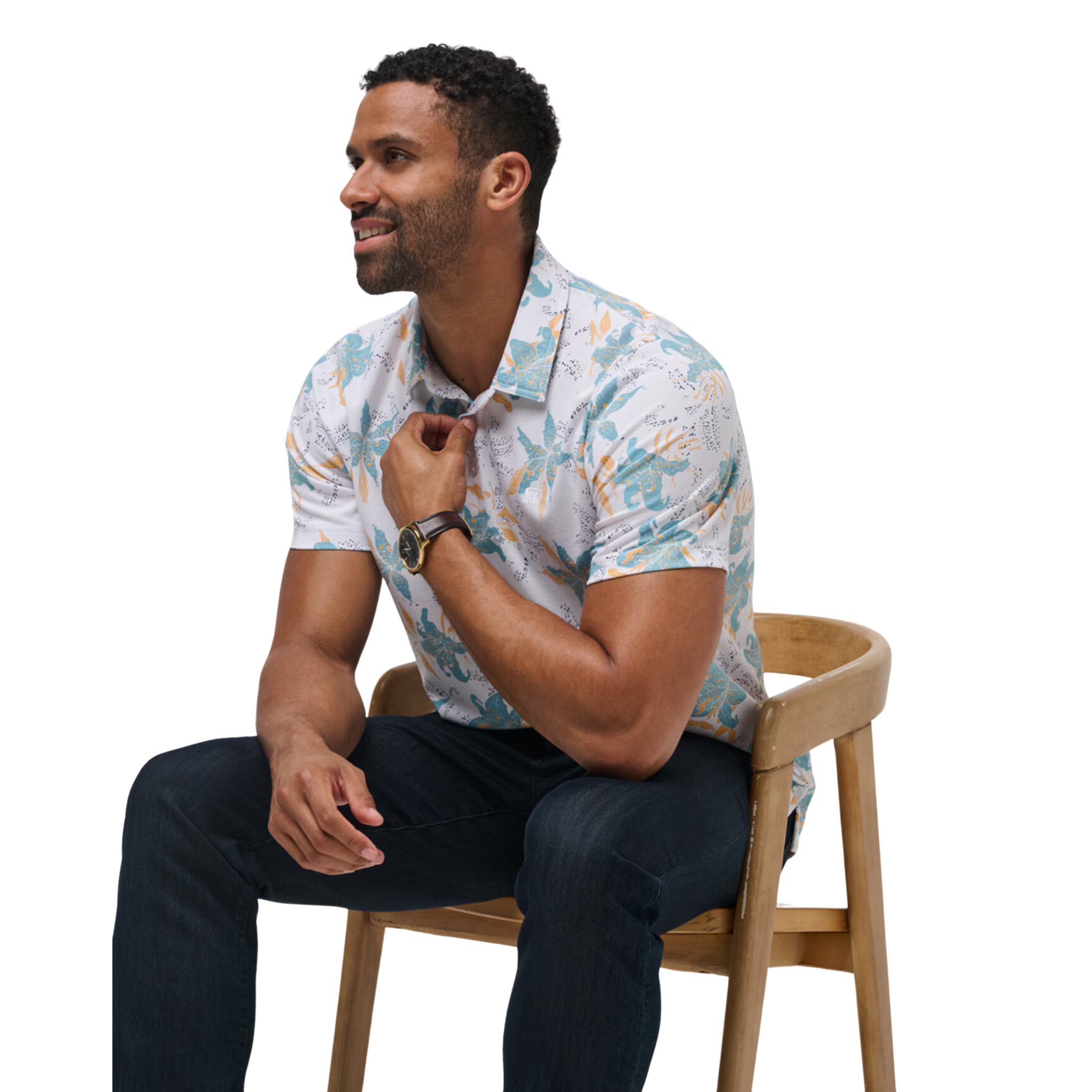 TravisMathew Paradise Peak Men's Performance Polo Shirt - Moisture-Wicking, Breathable & UV Protection for Golf, Tennis & Casual Wear
