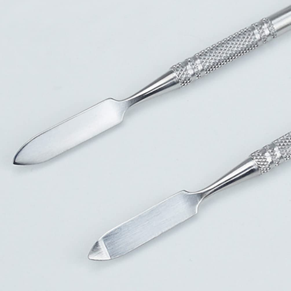Milisten Professional Stainless Steel Makeup Mixing Tool - Foundation Blender, Nail Art & Skincare Spatula for Seamless Beauty Application - Perfect for Makeup Artists, DIY Manicures & At-Home Skincare Routines