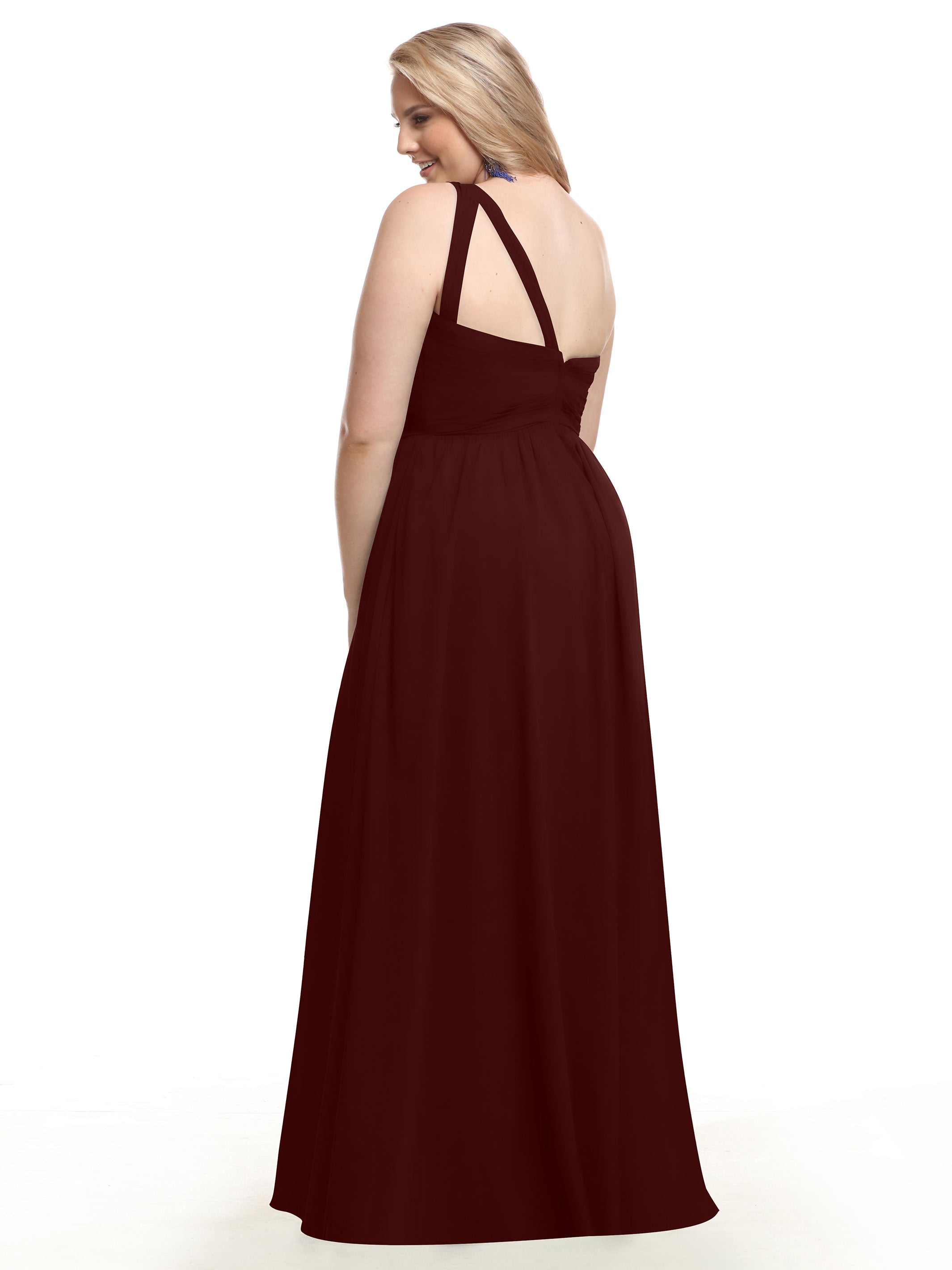 Elegant One Shoulder A-Line Chiffon Bridesmaid Dress with Ruching - Perfect for Weddings, Formal Events & Special Occasions