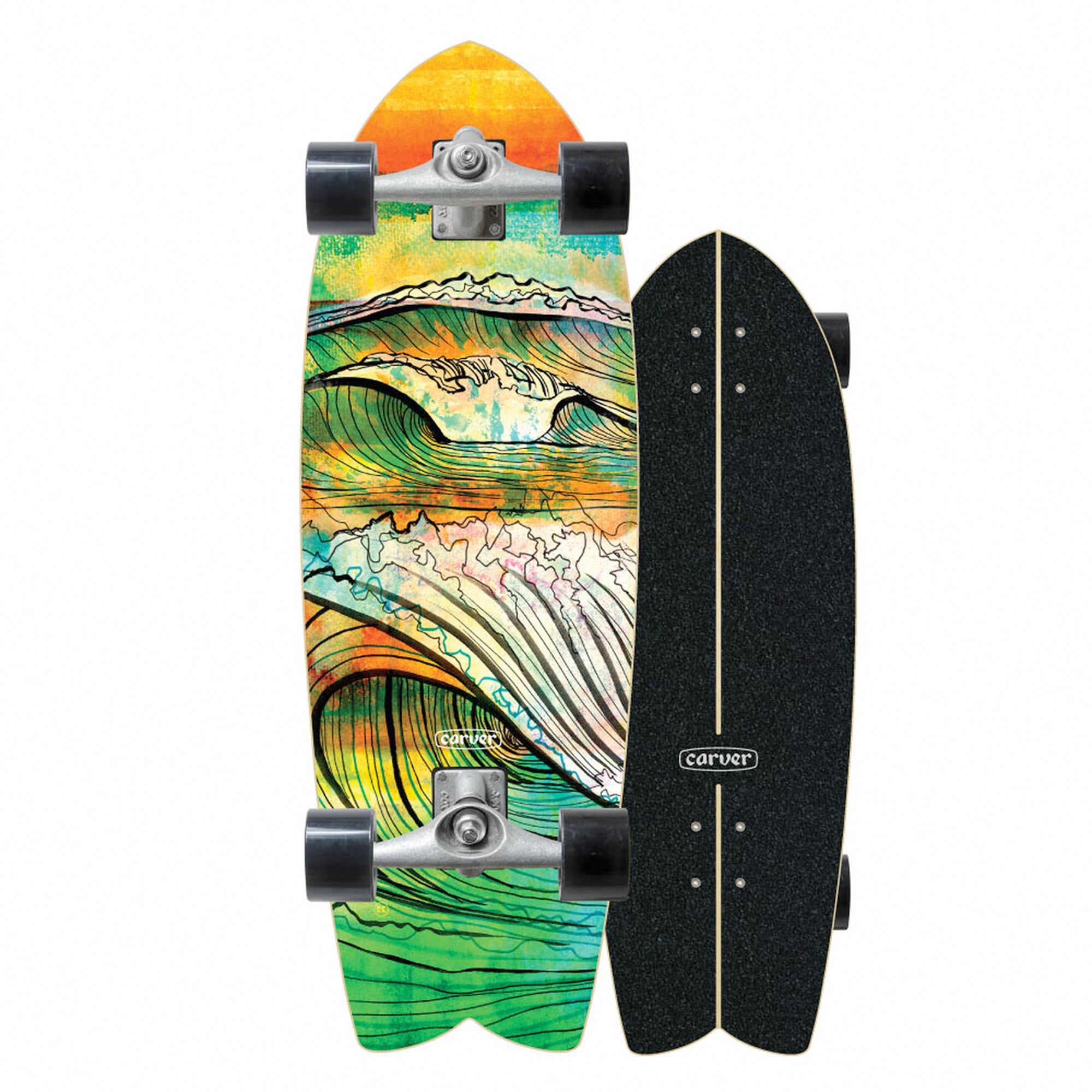 Carver CX Swallow 2022 Complete Surfskate Skateboard - Premium Cruiser for Surf Training & Street Carving - Perfect for Surfers, Commuters & Skatepark Riders