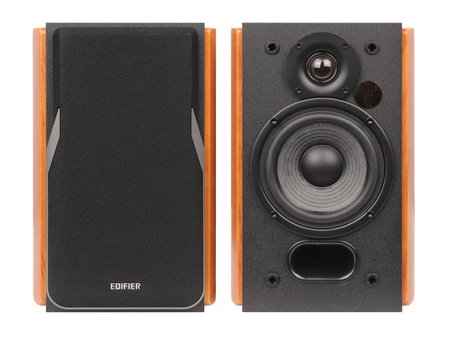 Edifier R1380T Active Bookshelf Speakers - 2.0 Wooden Computer Speakers with Bluetooth, USB & AUX Input - Perfect for Home Office, Gaming & Music Listening