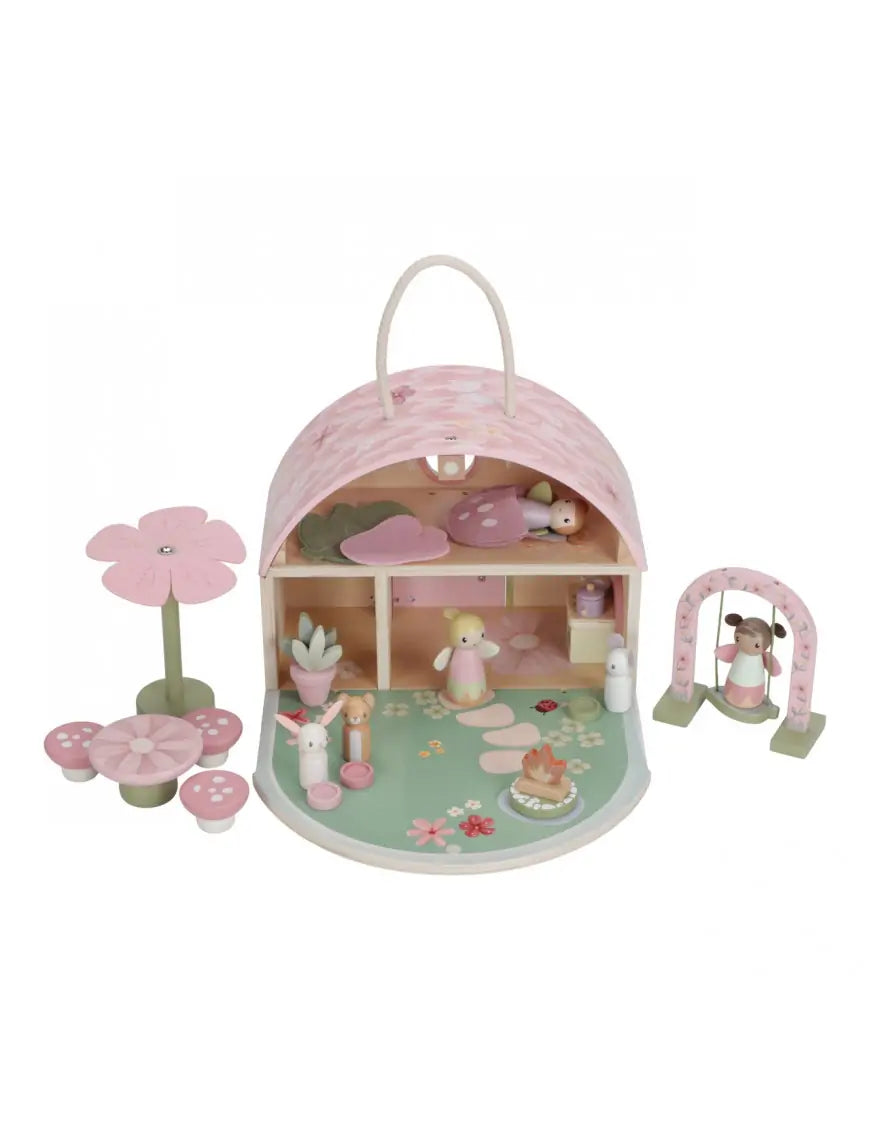 Enchanted Fairy Garden Wooden Playhouse Set - Miniature Fairy House for Kids Outdoor & Indoor Play, DIY Fairy Garden Decor, Birthday Gifts for Girls