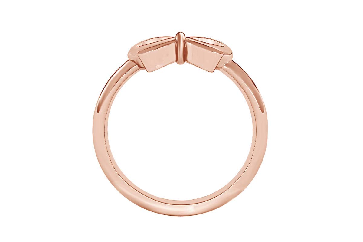 14K Gold Over Sterling Silver Infinity Bow Promise Ring - Elegant Engagement & Wedding Jewelry Gift for Women | Perfect for Anniversaries, Proposals & Special Occasions