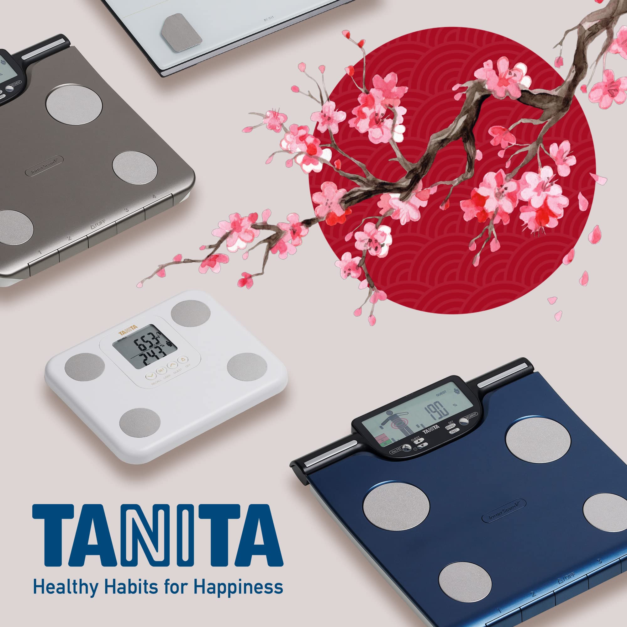 TANITA BC-602 Digital Body Composition Scale - Measures Body Fat, Muscle Mass & Daily Calorie Needs by Body Segment - 8 User Memory - Blue | Perfect for Home Gym, Weight Loss Tracking & Fitness Monitoring