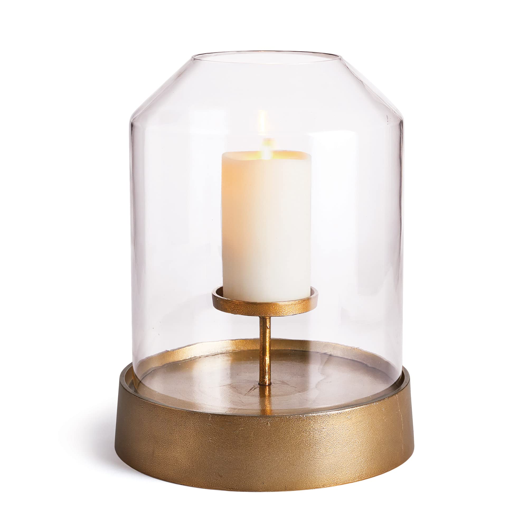 Napa Home & Garden Kenmare Large Brown Hurricane Glass Candle Holder - Perfect for Indoor & Outdoor Decor, Weddings, and Centerpieces