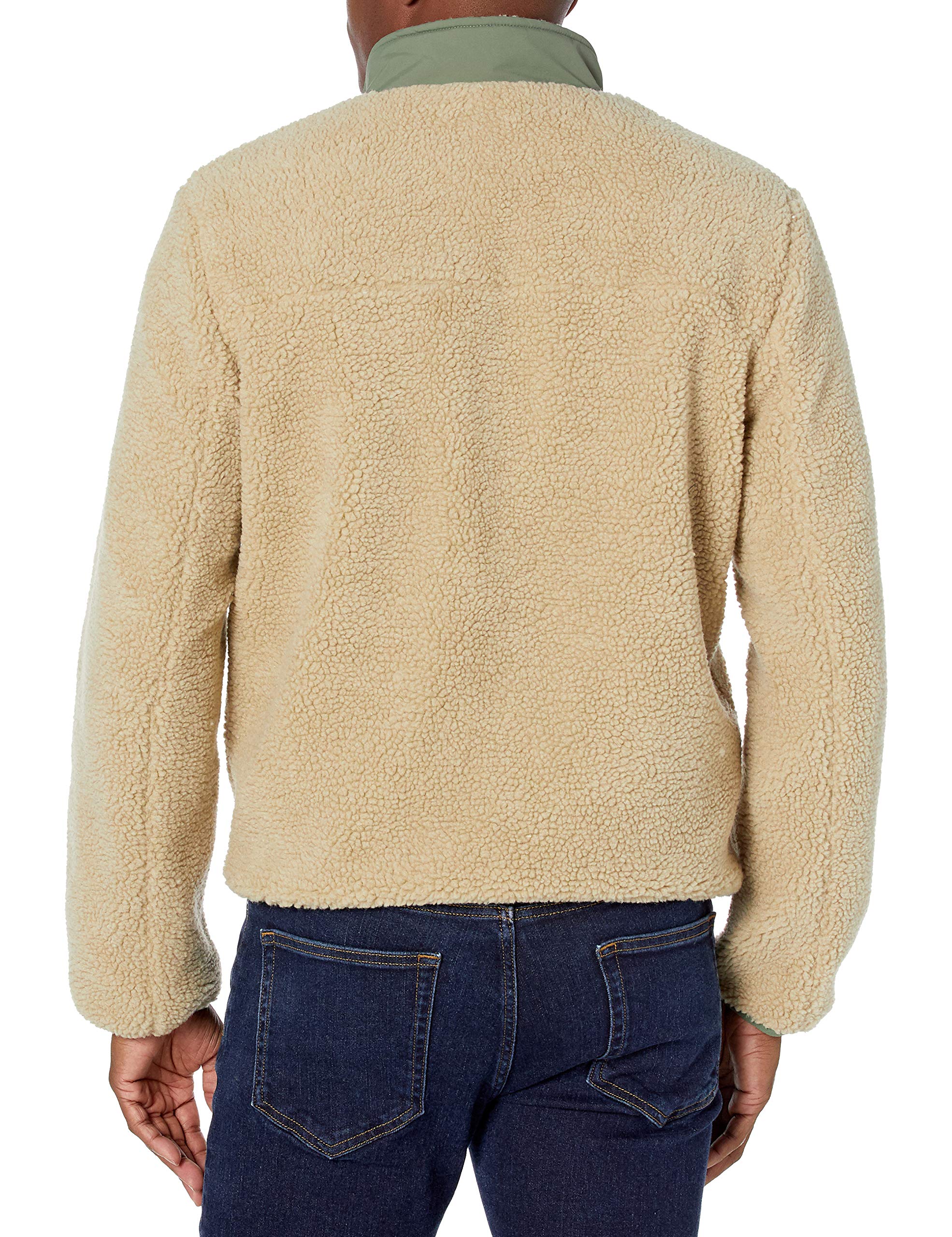 G.H. Bass & Co. Men's Sherpa Lined Stand Collar Jacket - Warm Winter Coat for Outdoor Activities, Casual Wear & Cold Weather Protection