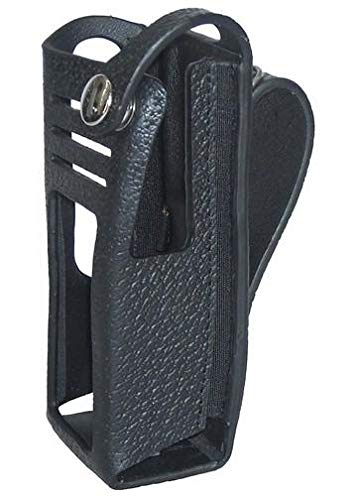 Premium Leather Carry Case for Motorola DGP 5550 Two-Way Radio - Durable Belt Loop Holster (Full Display) - Perfect for Construction, Security & Outdoor Communication