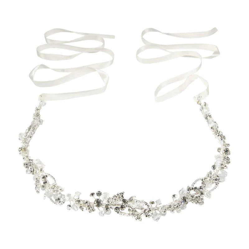 Silver Sparkle Wedding Hair Vine Headpiece - Bridal Floral Crown for Boho Brides & Bridesmaids - Perfect for Beach Weddings, Boho Chic Styling & Special Occasions
