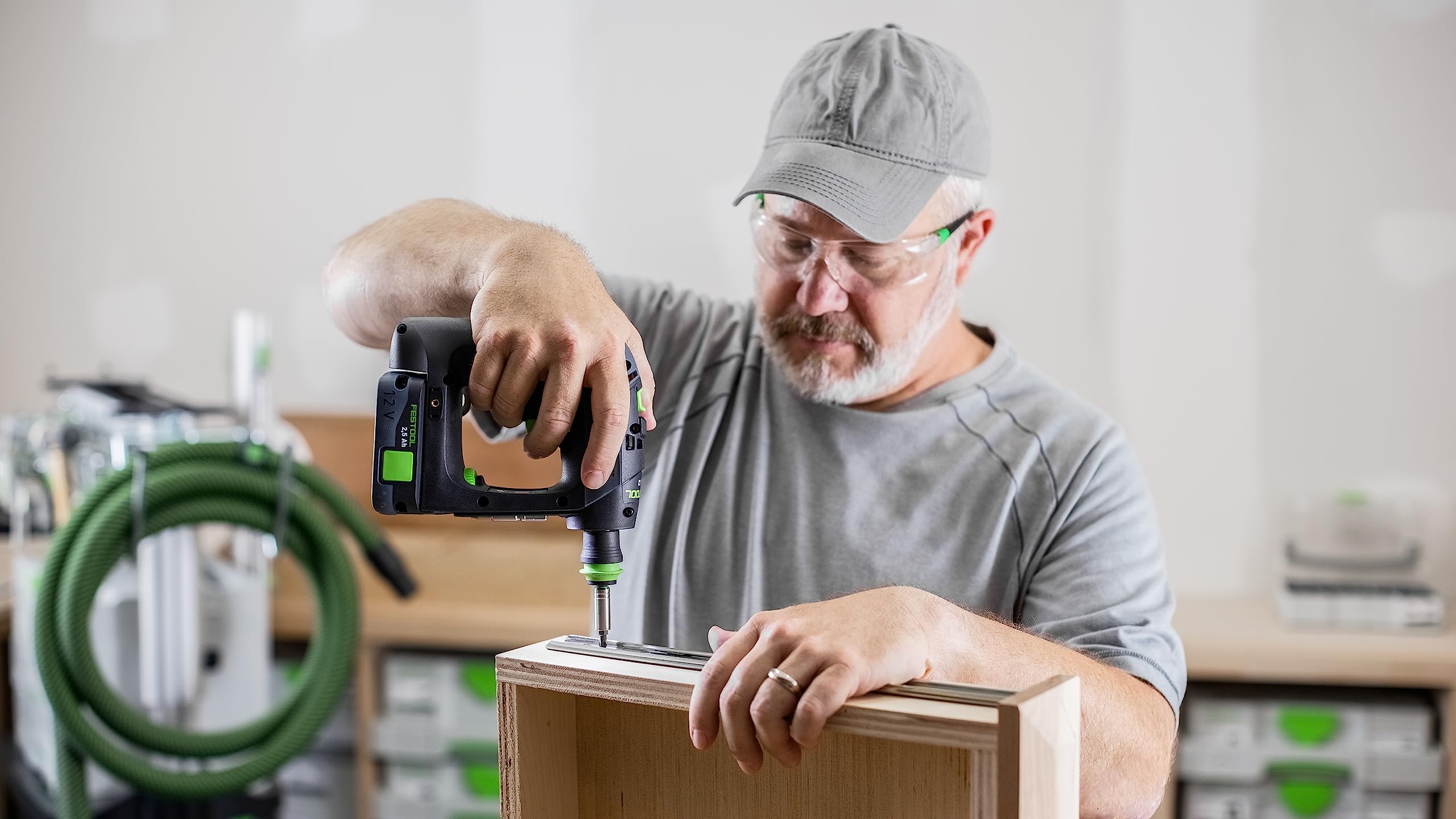 Festool CXS 18V Cordless Drill - Compact Lithium-Ion Power Tool for Woodworking & DIY Projects | Lightweight Electric Screwdriver for Home Improvement & Professional Use