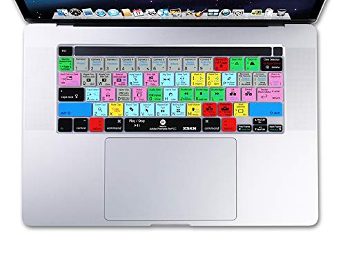 XSKN Premiere Pro CC English Silicone Shortcuts Keyboard Cover for MacBook Pro 16