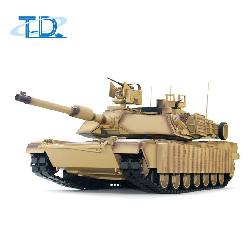 1/16 Scale Tongde RC Infrared Battle Tank - Radio Controlled Panzer M1A2 Abrams SEP V2 Electric Military Tank with 320° Rotation, Barrel Recoil & BB Unit - Realistic Simulation Model for War Games, Collectors & Battle Scenes