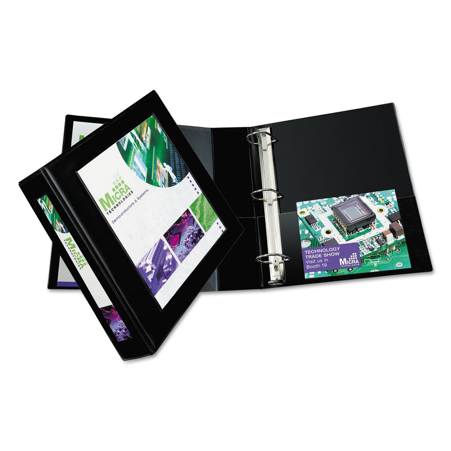 AVERY AVE68032 Framed View Binder - 1 Inch 3-Ring Binder with Clear Cover for School, Office & Home Organization | Perfect for Presentations, Reports & Document Storage