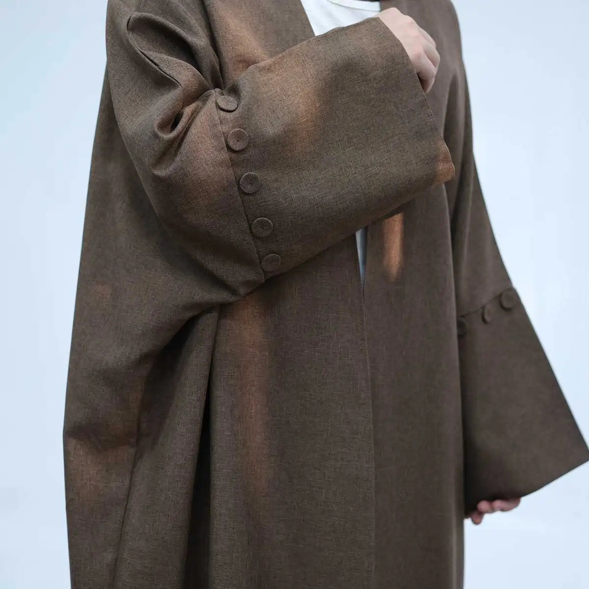 Elegant Open Front Cardigan Abaya Dress #24878 - Perfect for Modest Fashion, Prayer Wear & Everyday Comfort