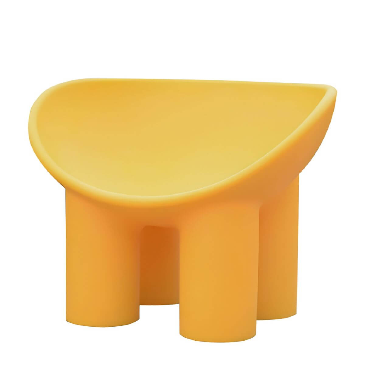 Modern Armless PP Accent Chair - Bowl Shape Design with Elephant Legs, Sturdy Papasan Chair for Living Room, Bedroom or Patio - Perfect for Relaxing, Reading & Lounging