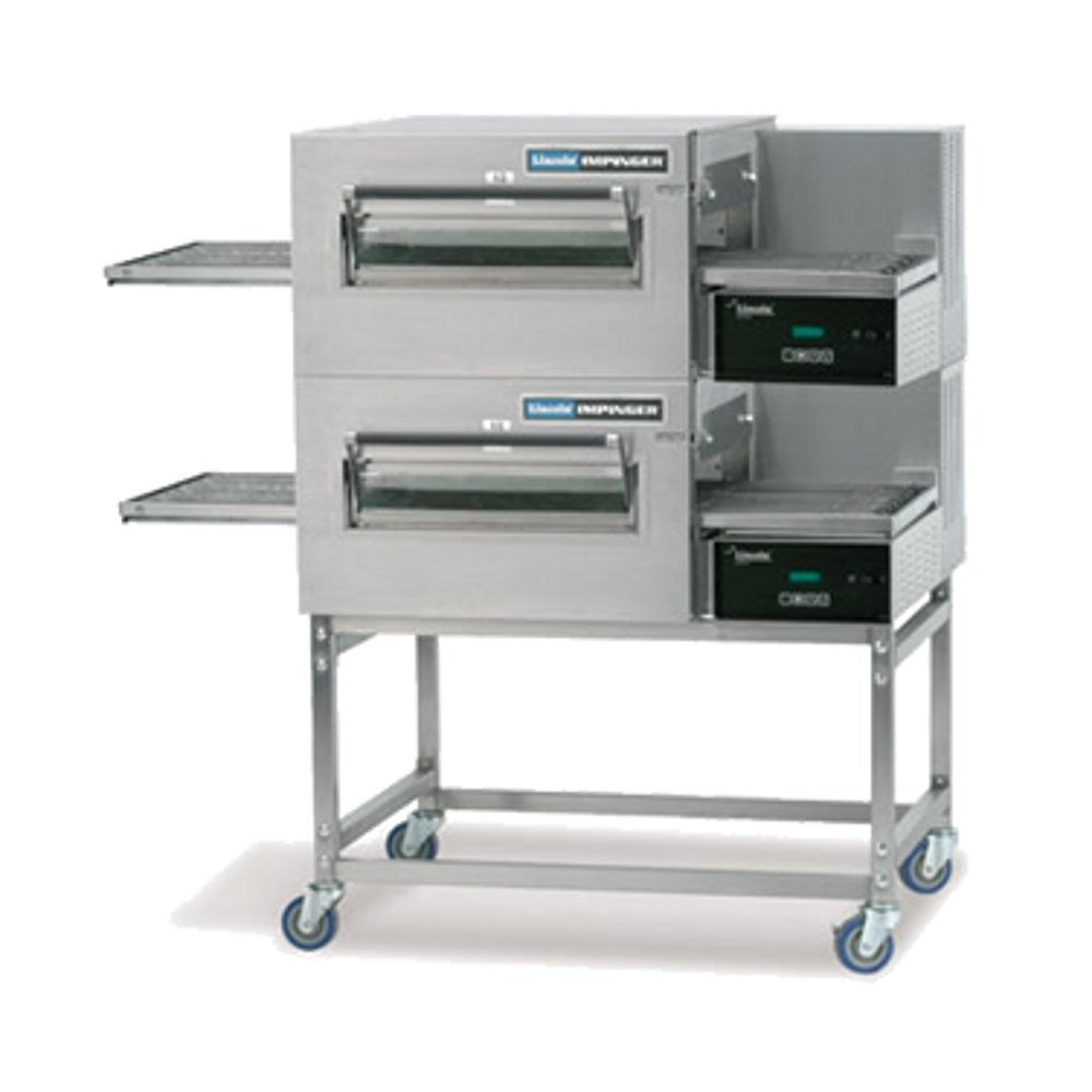 Lincoln 1180-2V Electric Double Stack Commercial Conveyor Oven - Perfect for Pizzerias, Bakeries & Restaurants - Ventless Design for Easy Installation