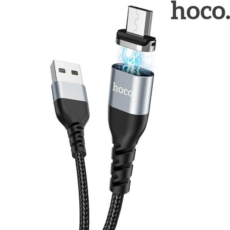 HOCO 1.2M Micro USB Magnetic Charging Cable (2.4A Fast Charge) | U96 Magnetic Micro USB to USB Cable for Travel, Home & Office | Compatible with Android Phones, Tablets & Power Banks