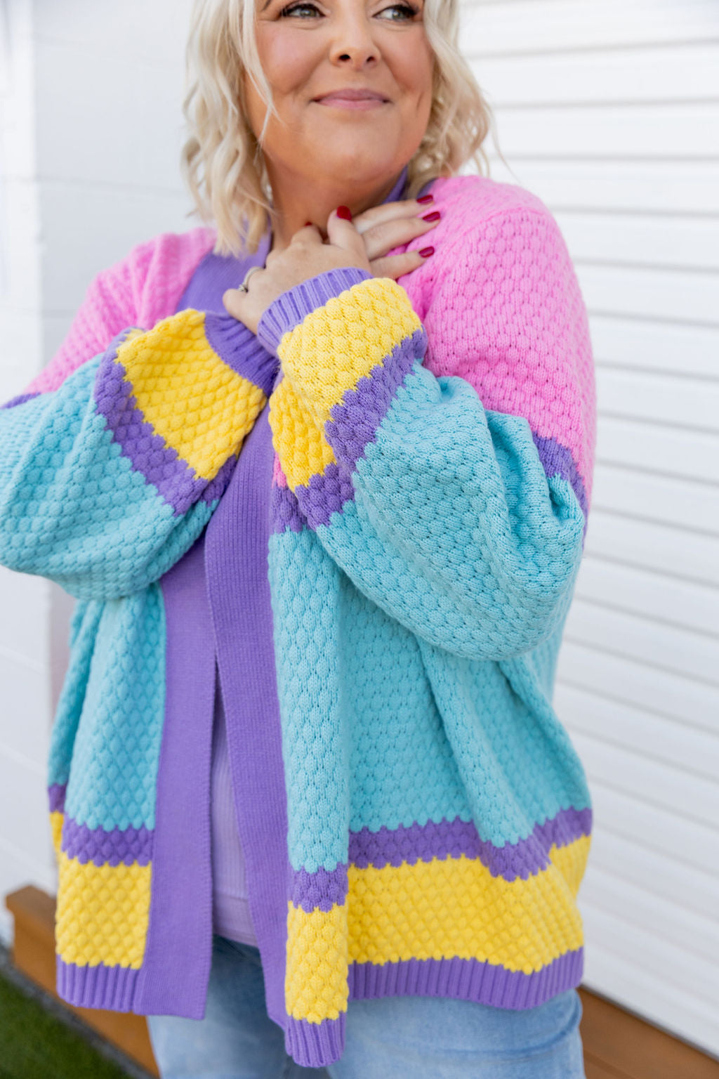 Stylish Marbelle Knit Cardigan - Soft Pastel Colors | Perfect for Spring Outfits & Cozy Layering