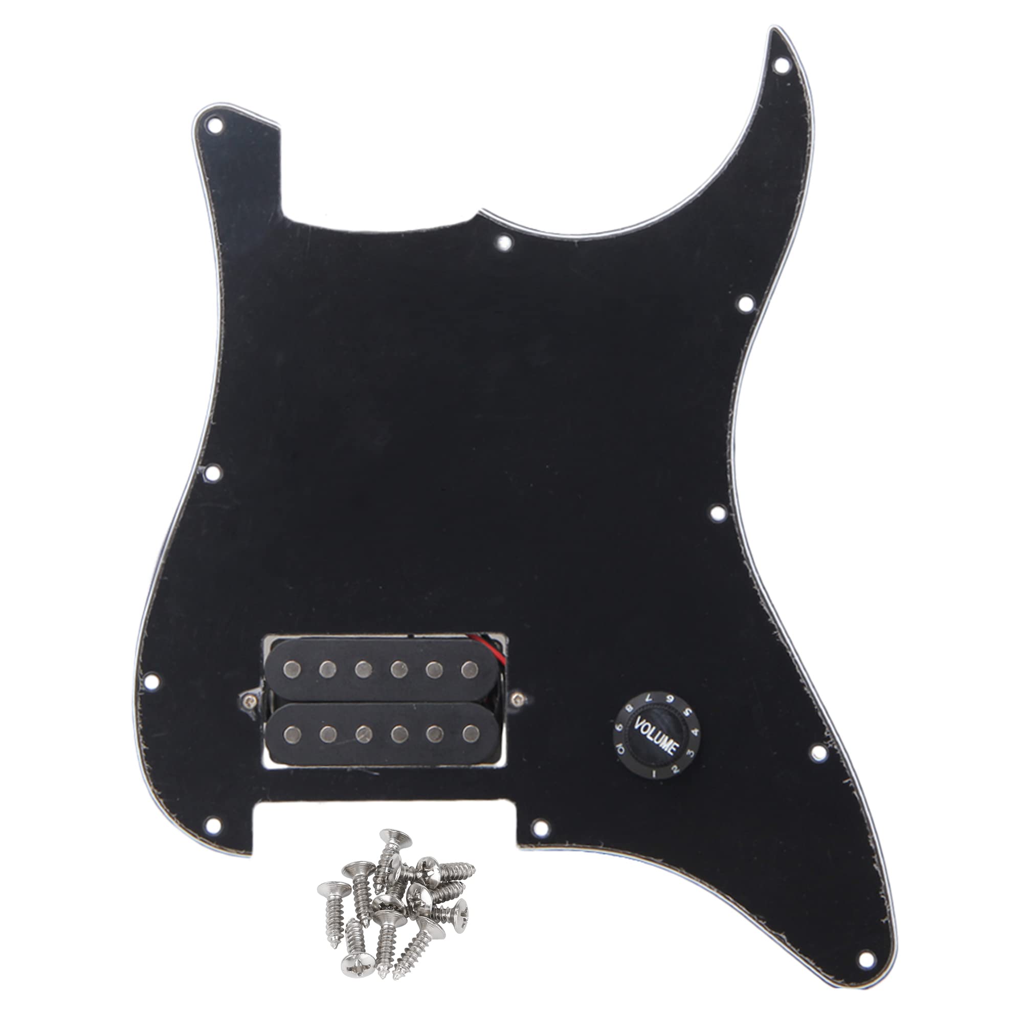 BQLZR 11.02 x 8.82 Inch Prewired Guitar Pickguard with Humbucker - Replacement Part for Electric Guitar | Perfect for DIY Guitar Repair & Customization