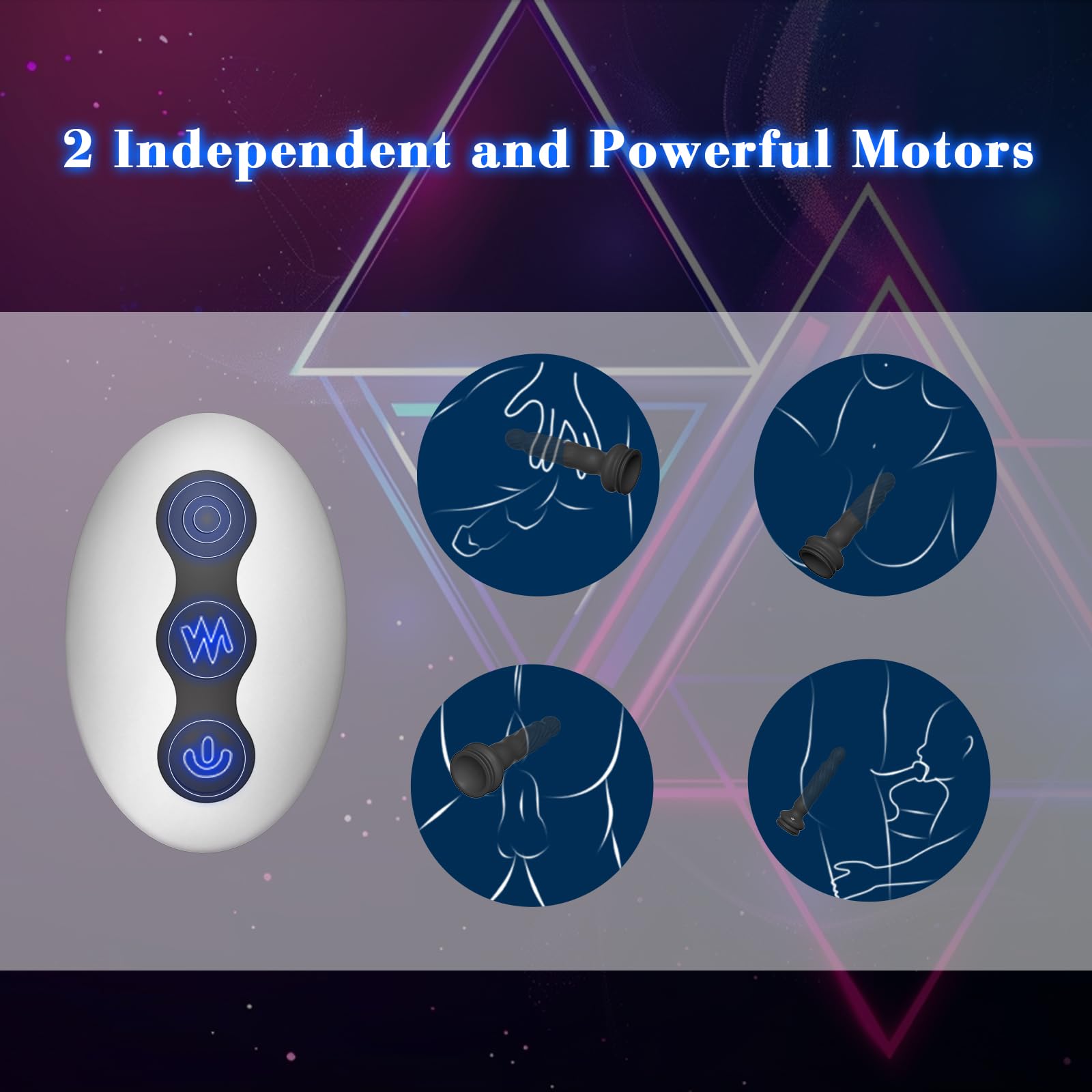 Porinda Remote Control Anal Vibrator - 7 Vibration Modes Prostate Massager with Suction Cup for Men & Couples | Wriggling Rotating Anal Plug & Beads | Adult Sex Toys for Solo & Partner Play