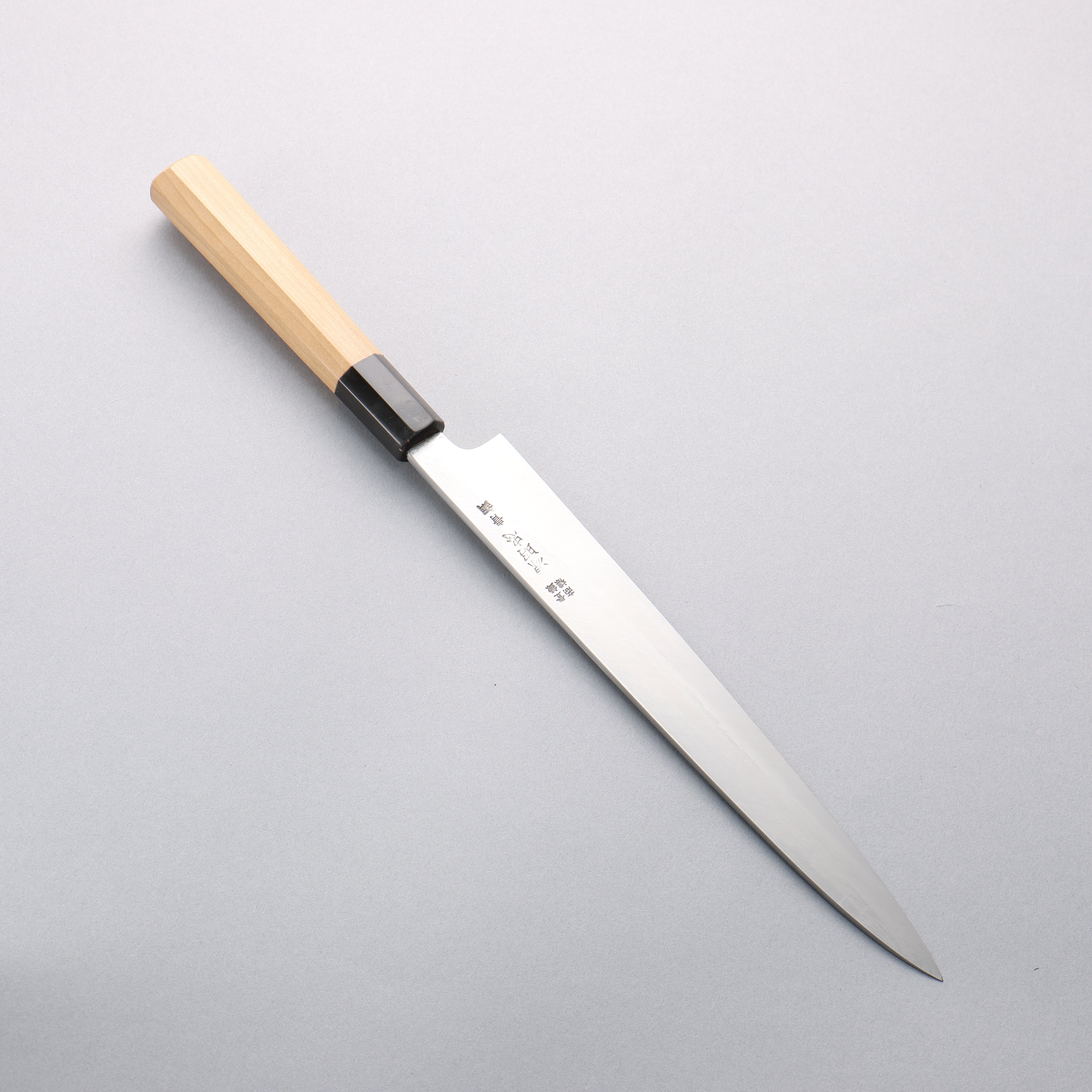 Premium Japanese Yanagiba Sushi Knife 240mm - Blue Steel No.2 Blade with Magnolia & Water Buffalo Horn Handle - Perfect for Sushi Chefs & Japanese Cuisine Preparation
