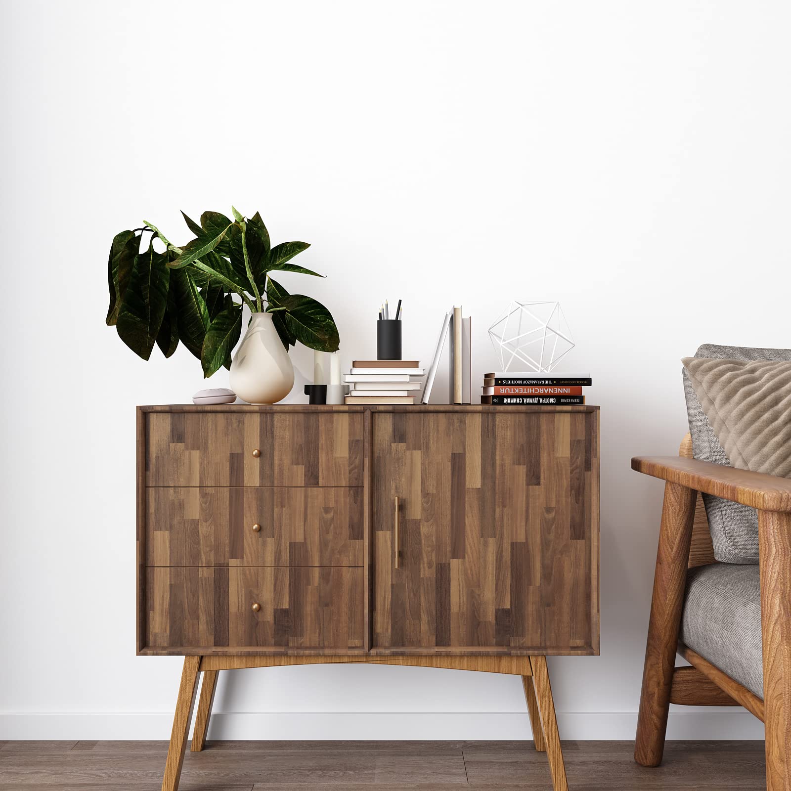 VEELIKE 15.7''x354'' Waterproof Wood Contact Paper - Peel and Stick Butcher Block Countertop Cover, Self-Adhesive Removable Vinyl Roll for Kitchen Cabinets, Tables, Walls & Shelf Liners - Easy DIY Home Decor Upgrade