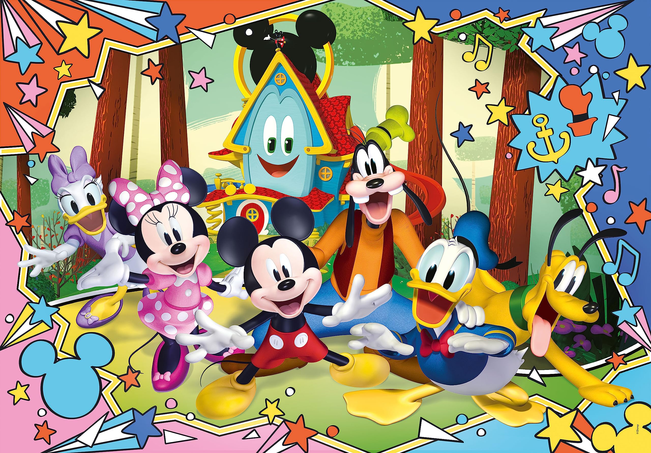 Clementoni Supercolor Disney Mickey Puzzle - 30 Pieces, Kids Puzzle for 3 Year Olds, Cartoon Puzzle Made in Italy - Perfect for Birthday Gifts, Preschool Learning & Family Game Night