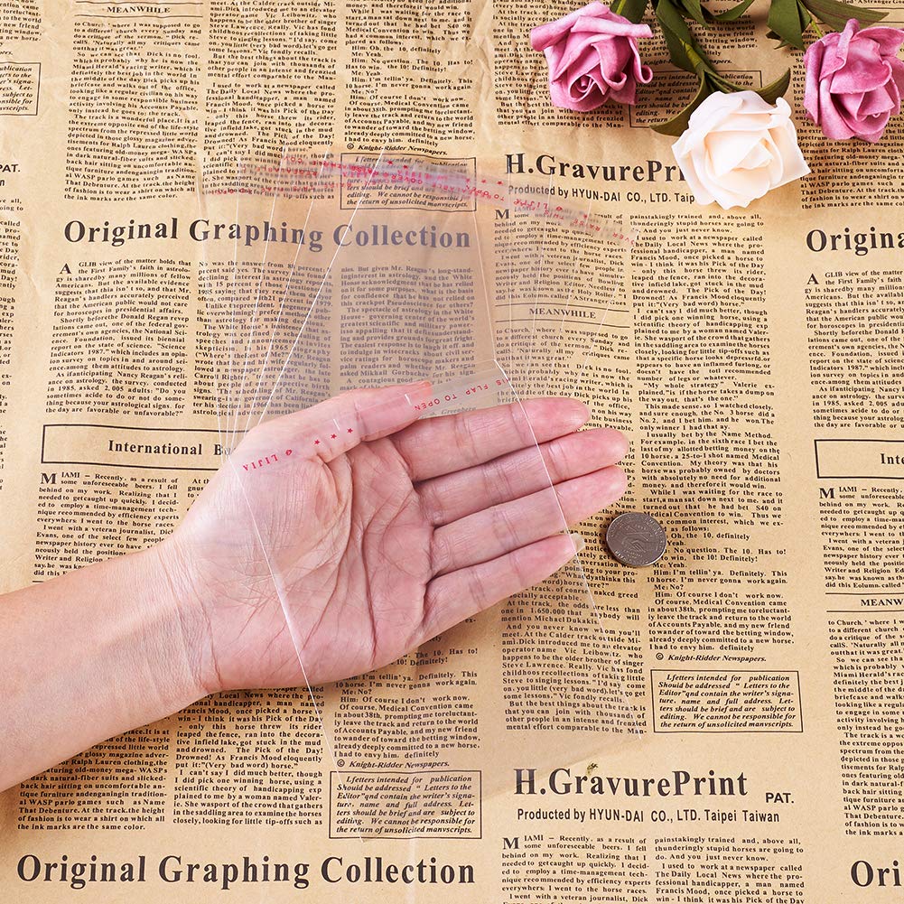 1000pcs 4.13x3.94 Inch OPP Clear Resealable Plastic Bags with Self-Adhesive Seal - 105x100mm Rectangle Cellophane Poly Bags for Bakery, Candy, Soap, Cookies, Chocolate Packaging - Perfect for Food Storage, Party Favors & Small Business Retail