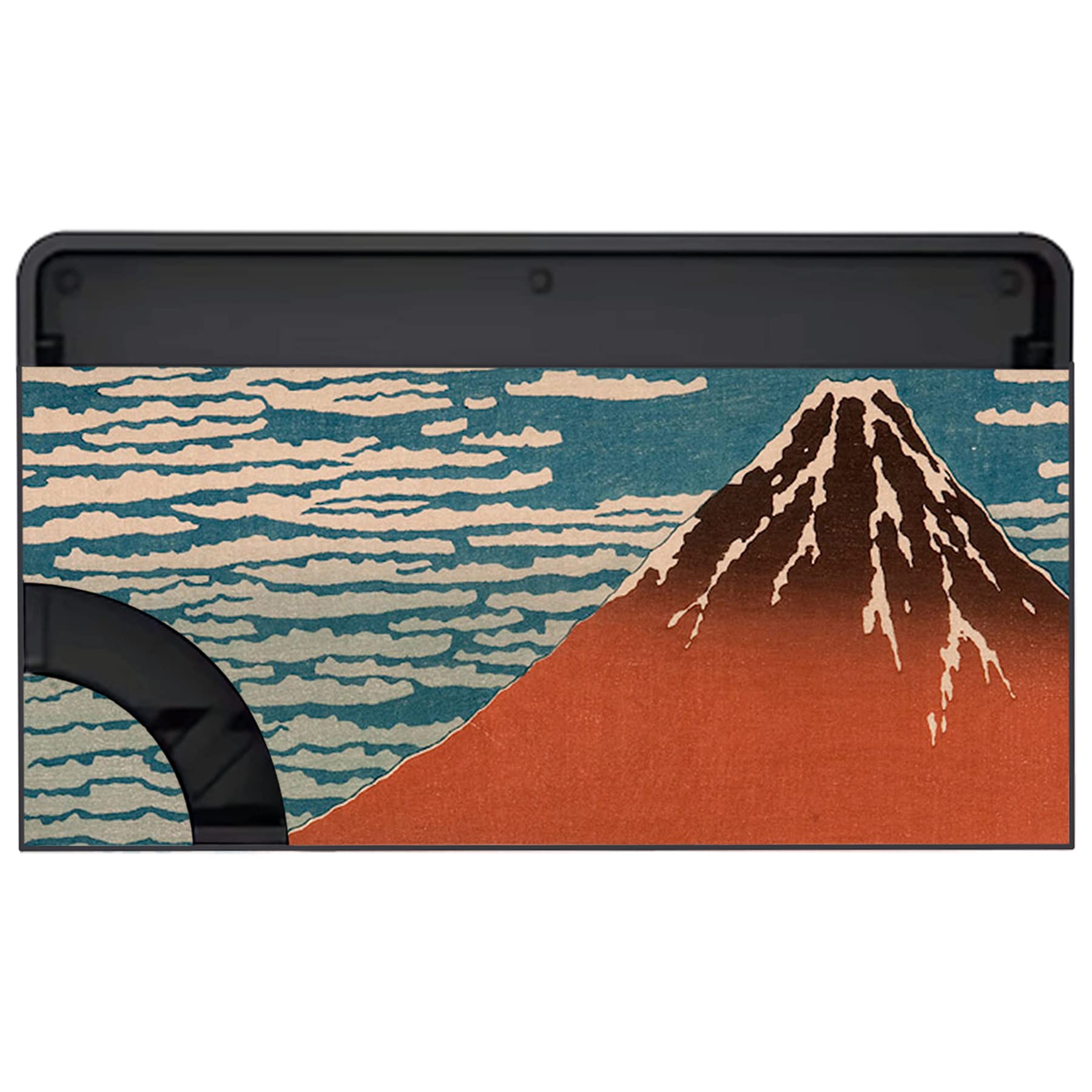 PlayVital Full Set Protective Stickers for Nintendo Switch OLED Model - Custom Vinyl Decal Skins for Switch OLED Console, Joycon, Dock & Grip - The Great Wave Design - Perfect for Gaming Protection and Personalization