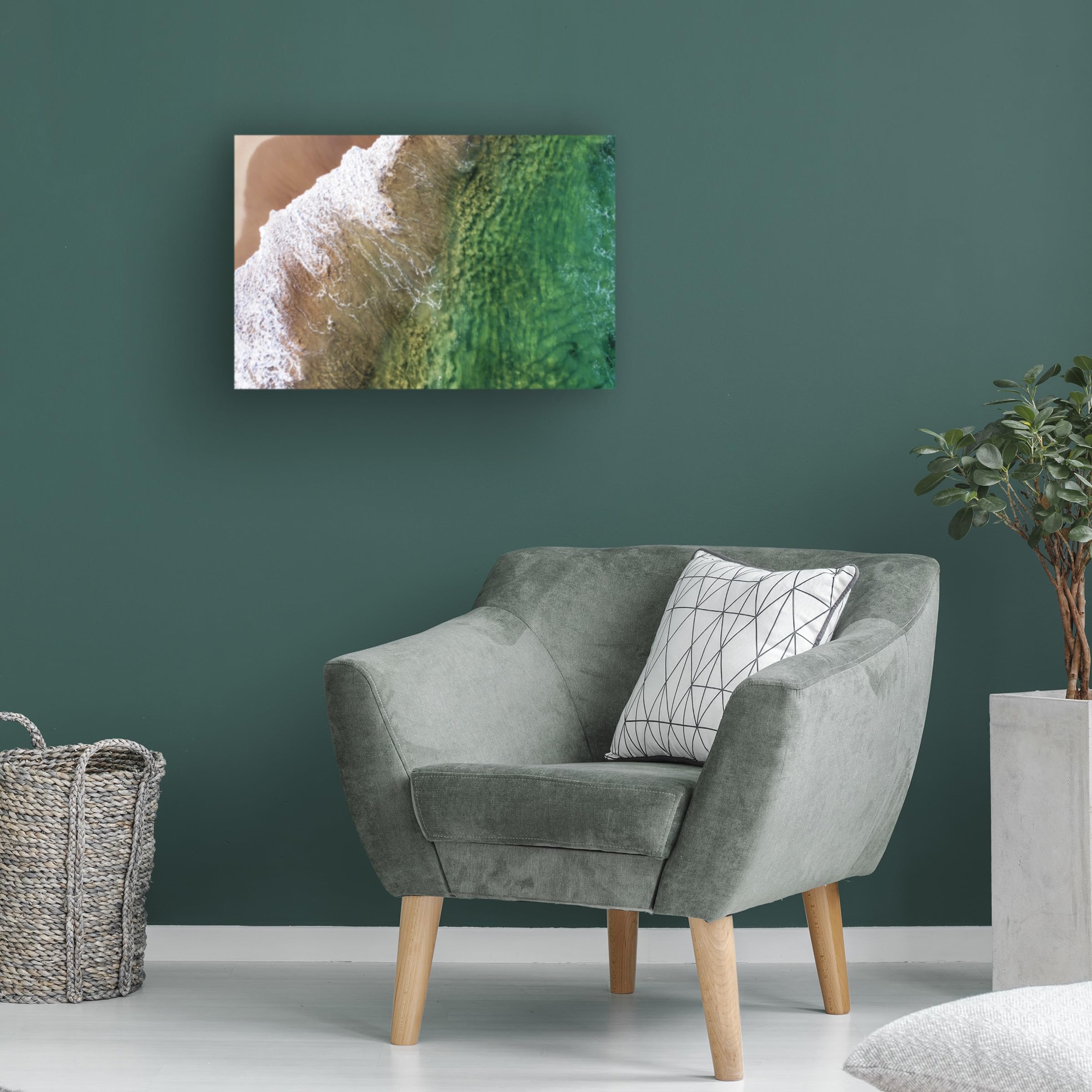 Trademark Fine Art 'Art of Waves' Canvas Wall Art by Beata Czyzowska - Ocean Wave Painting for Coastal Home Decor, Beach House Living Room & Bedroom Wall Decor