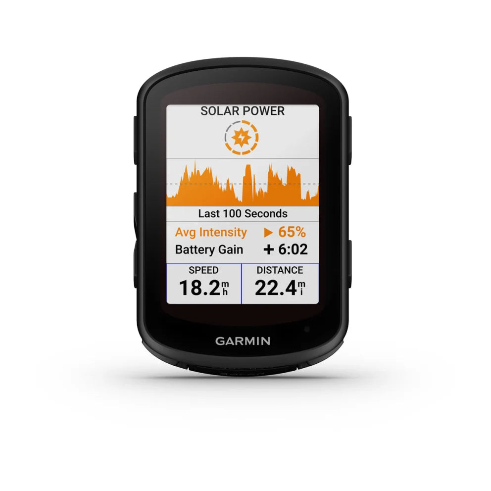 Garmin Edge 840 Solar GPS Bike Computer - Advanced Cycling Performance Metrics, Solar Charging, Navigation & Training Features for Road & Mountain Biking