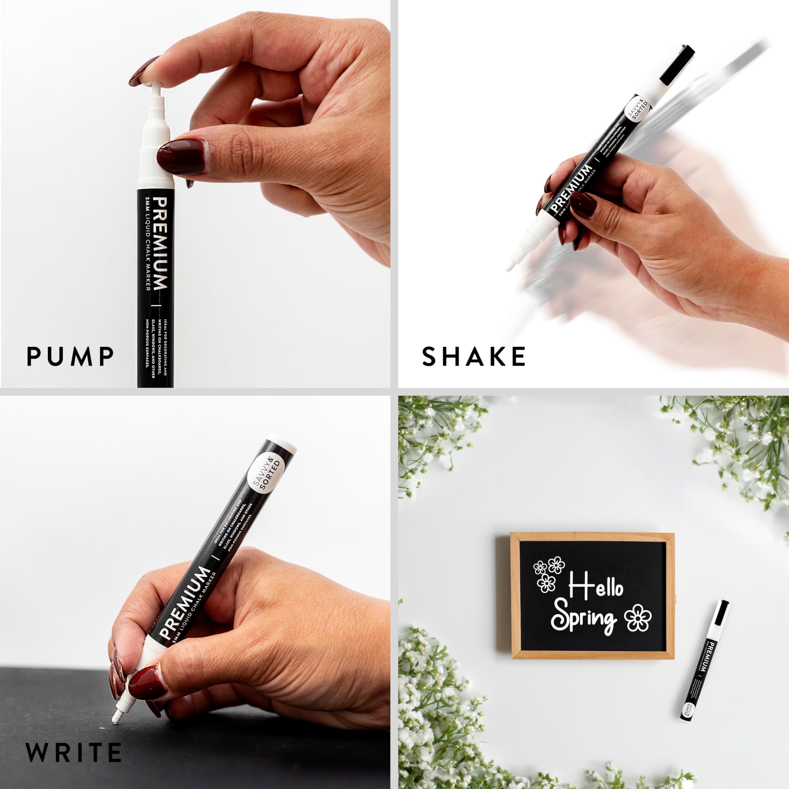 200 Pack Removable Chalkboard Labels for Storage Bins & Pantry Containers - Reusable Black Stickers with Chalk Marker - Perfect for Kitchen Organization, Home Storage & Classroom Supplies