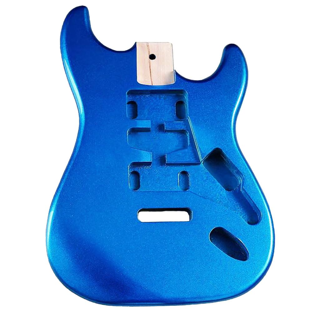 Fender ST Strat Electric Guitar Body - DIY Replacement HSH Poplar Wood Body in Metal Blue | Perfect for Custom Guitar Builds & Upgrades