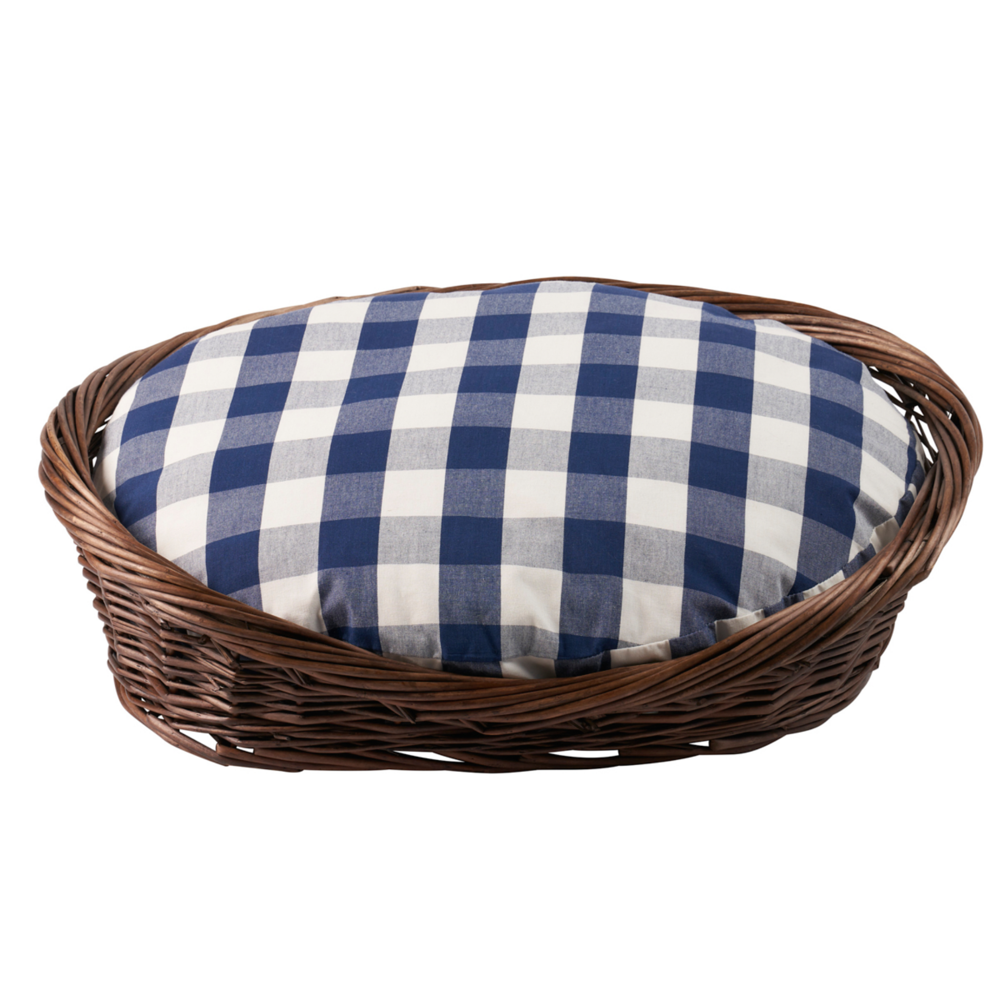 Premium Camden Cotton Check Dog Bed - Soft & Comfortable Pet Bed for Small to Medium Dogs - Perfect for Crates, Living Rooms & Bedrooms