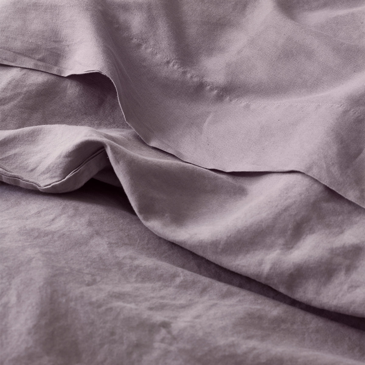 Organic Elderberry Linen Blend Flat Sheet - Soft & Breathable Bed Sheet Set for All Seasons | Perfect for Master Bedroom, Guest Room & Vacation Homes