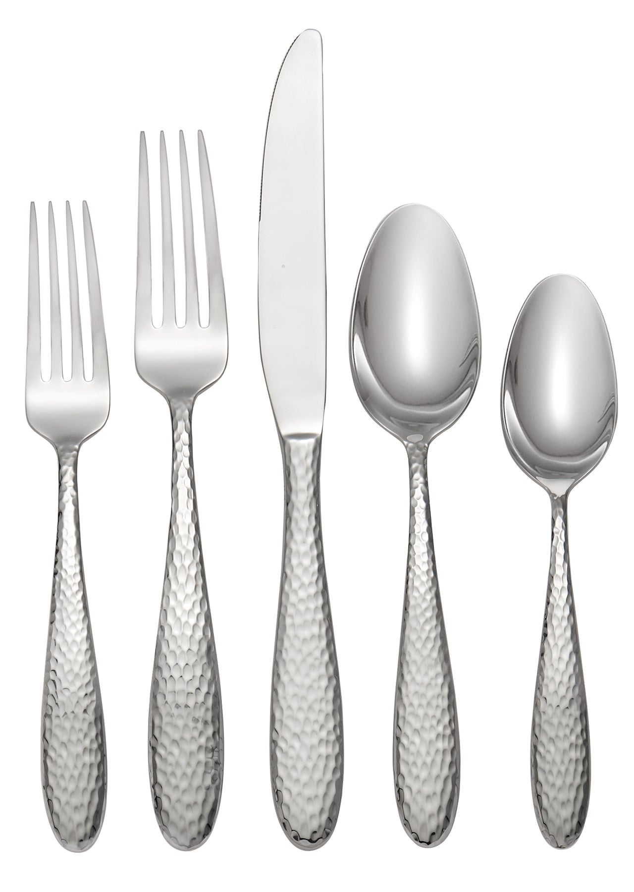 Reyna 45-Piece Stainless Steel Flatware Set - Complete Silverware Set for 8 - Perfect for Dinner Parties, Weddings & Everyday Dining