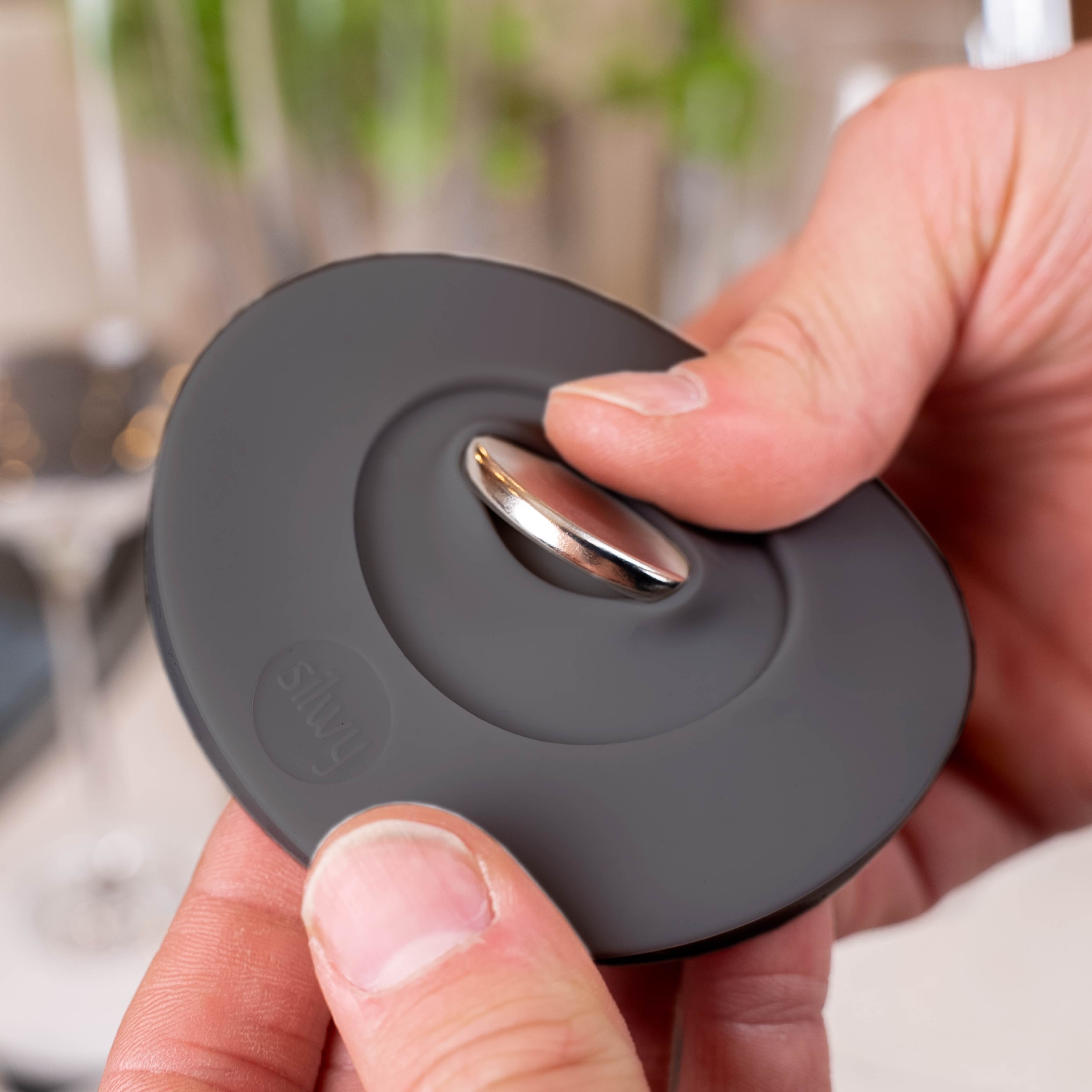 Magnetic Coaster for Stemware Glasses - Anthracite Grey | Perfect for Wine Glasses, Cocktail Cups & Bar Accessories