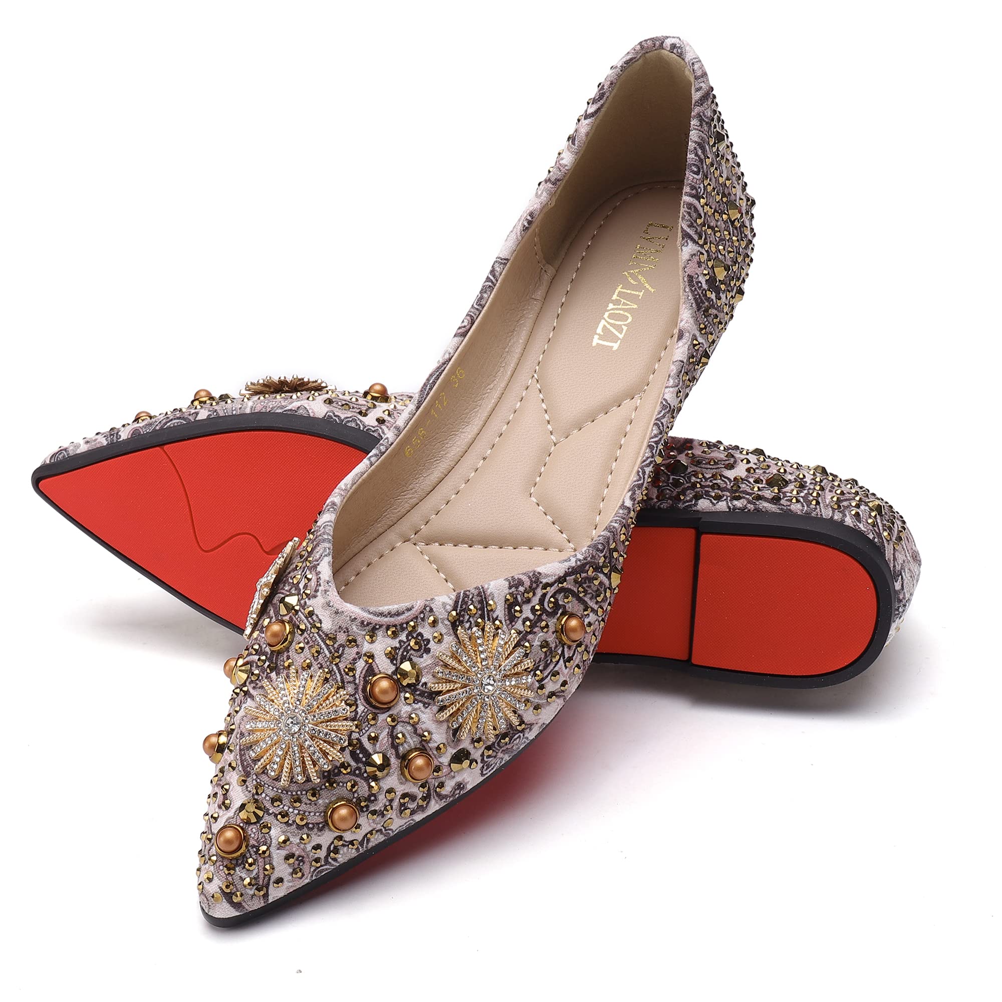 Elegant Women's Pointed Toe Flat Shoes - Comfortable Dressy Slip-On for Wedding, Work & Casual Wear | Perfect for Office, Party & Special Occasions