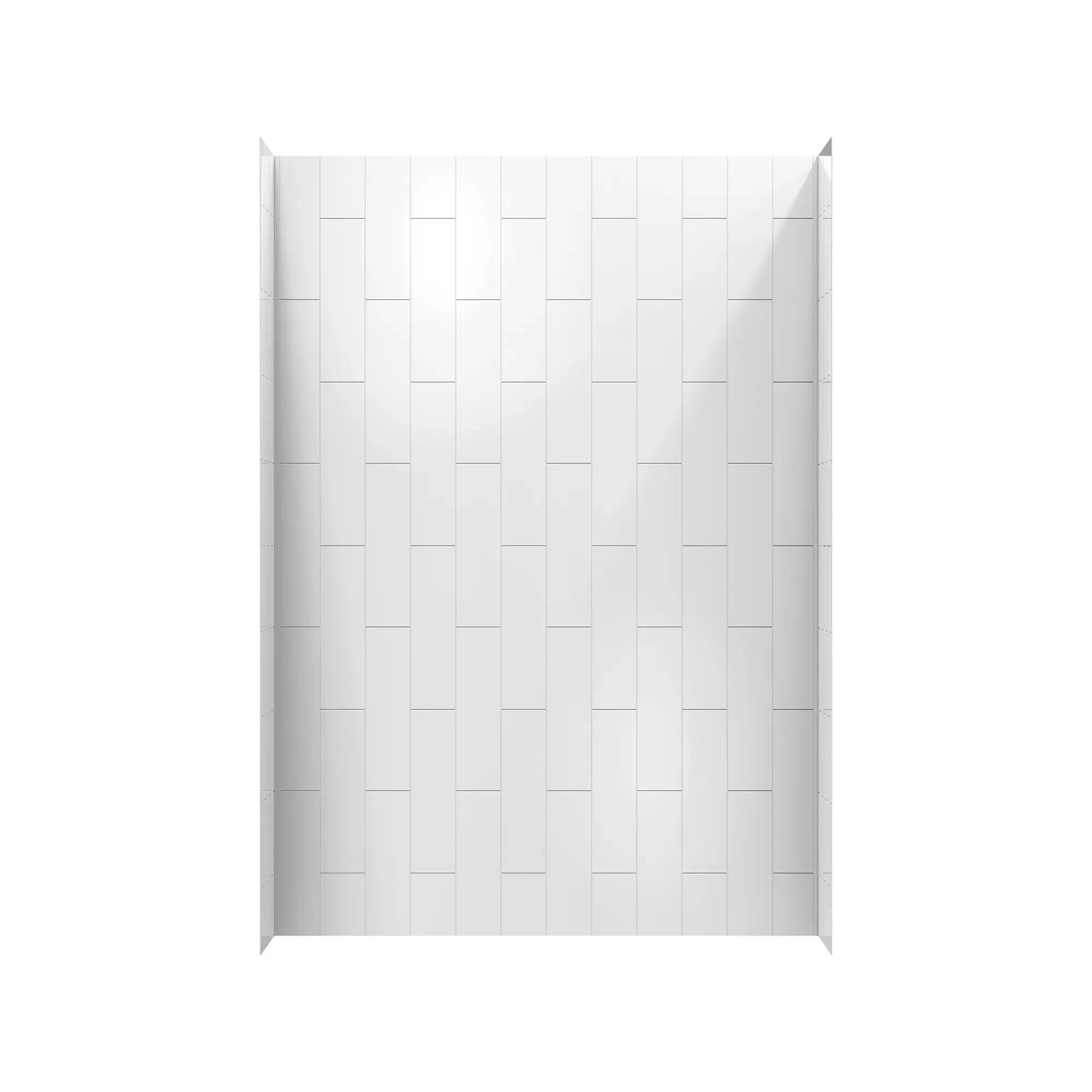 60 x 32 x 84 Inch Vertical Tile Shower Wall Panel Set - Waterproof Bathroom Wall Panels for Easy Installation - Perfect for Modern Bathroom & Shower Renovations