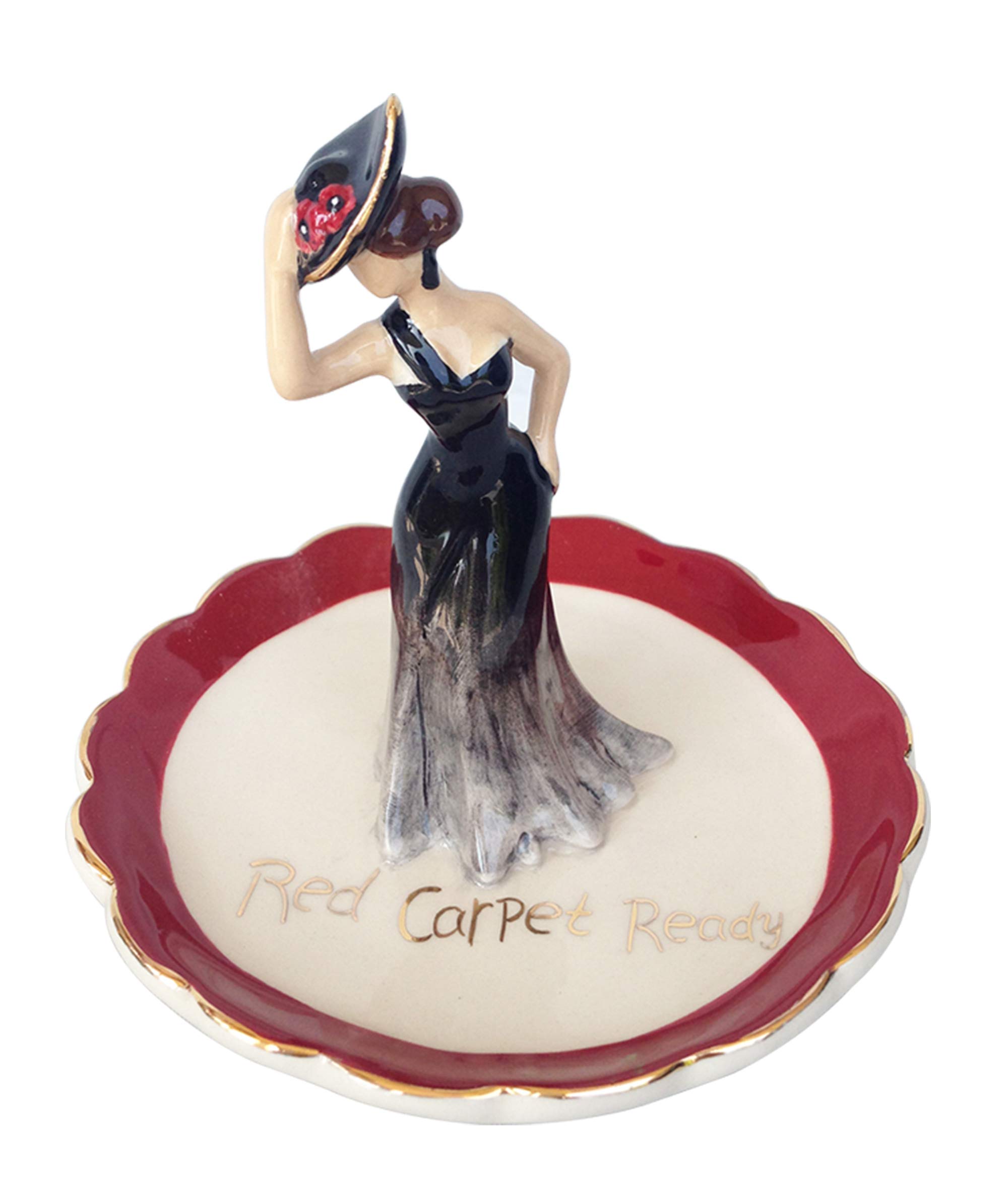 Blue Sky Ceramics Strike A Pose Ring Holder - Elegant Jewelry Organizer for Rings, Earrings & Small Accessories | Perfect for Vanity, Bathroom, or Gift Giving